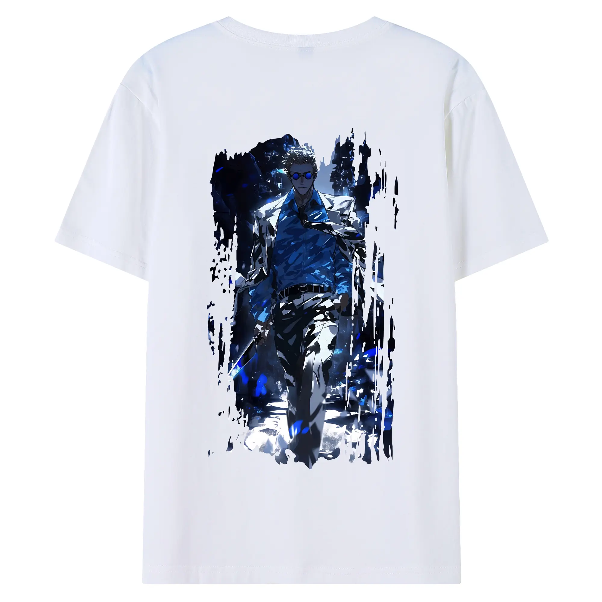 呪術廻戦 グッズ,七海 建人 - 綿100％ 半袖Tシャツ ・ バックプリント ・ 快適 通気性 ・ 日常使い 散歩 スポーツ用