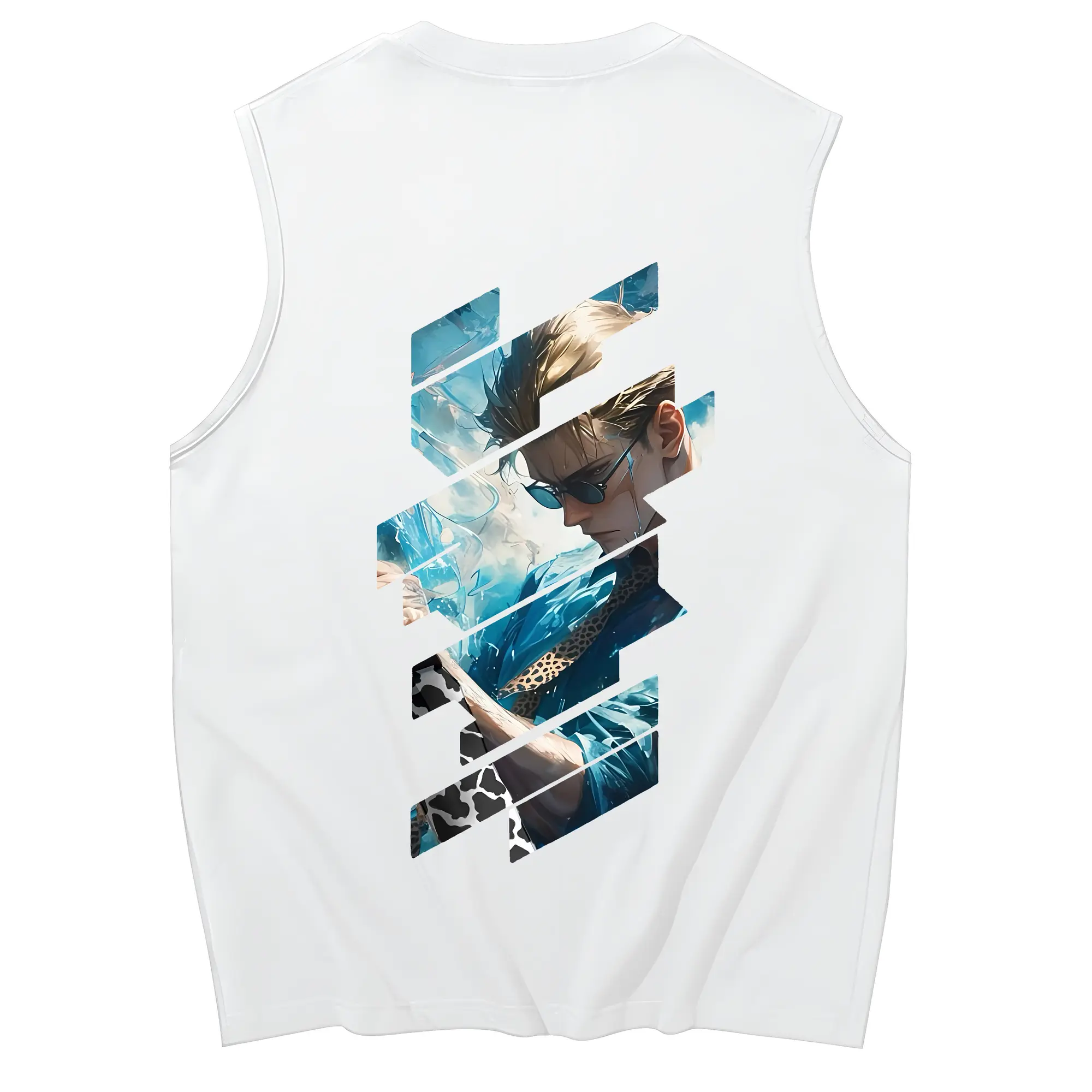 呪術廻戦 グッズ,七海 建人 - コットン100％ タンクトップ ・ 背面プリント ・ タイトシルエット ・ 快適 通気性 ・ スポーツ カジュアル 散歩用