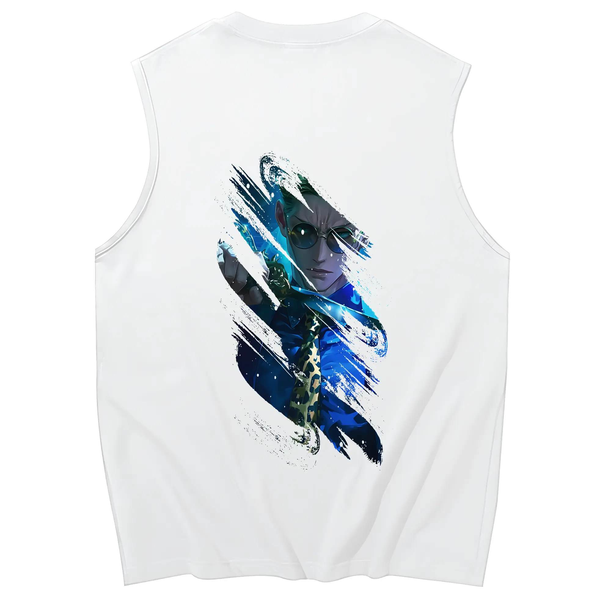 呪術廻戦 グッズ,七海 建人 - コットン100％ タンクトップ ・ 背面プリント ・ タイトシルエット ・ 快適 通気性 ・ スポーツ カジュアル 散歩用