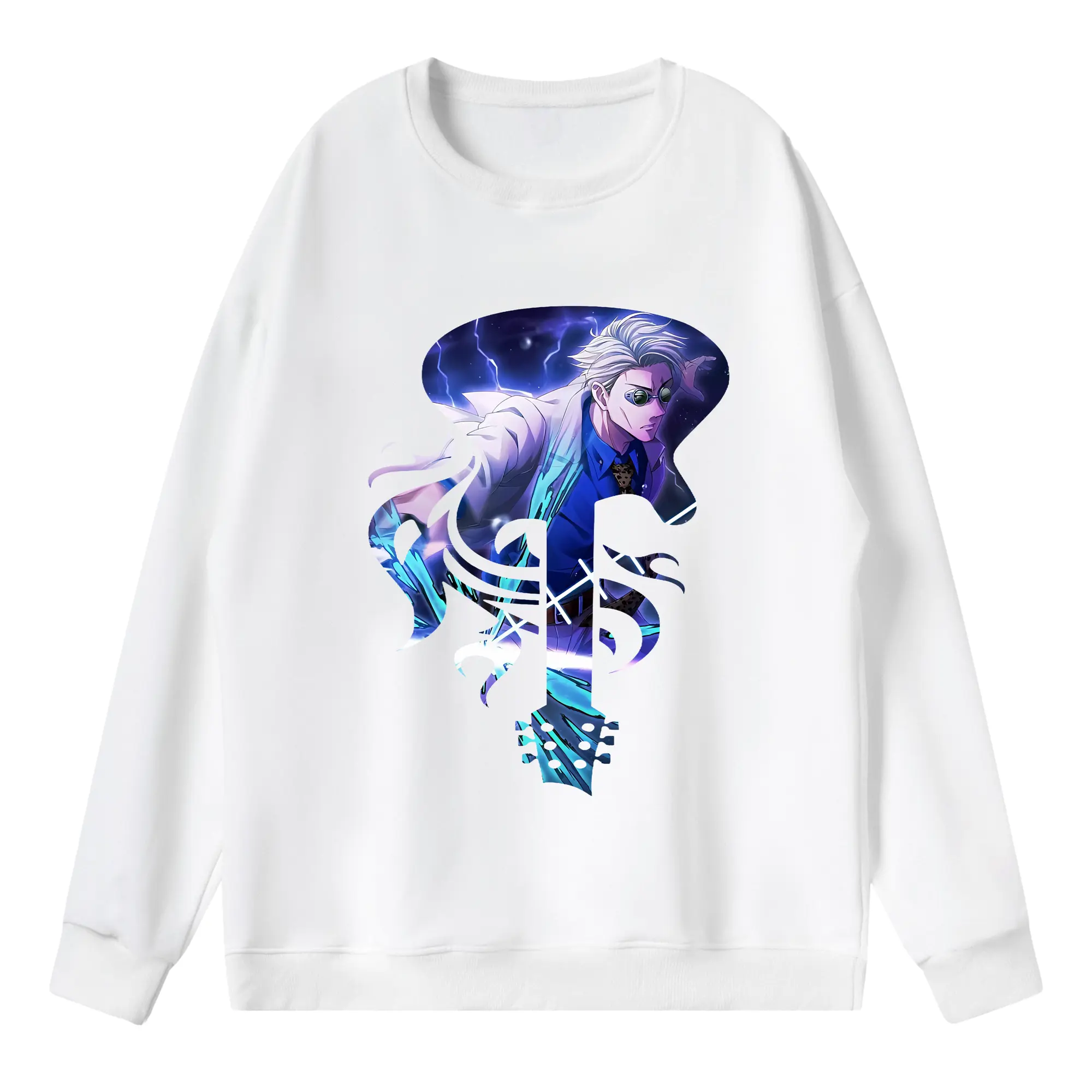 呪術廻戦 グッズ,七海 建人 - 薄手 クルーネック スウェット 裏毛260g · ポリエステル 春秋向け カジュアル 男女兼用 · トレーナー デイリー スポーツ 散歩に最適