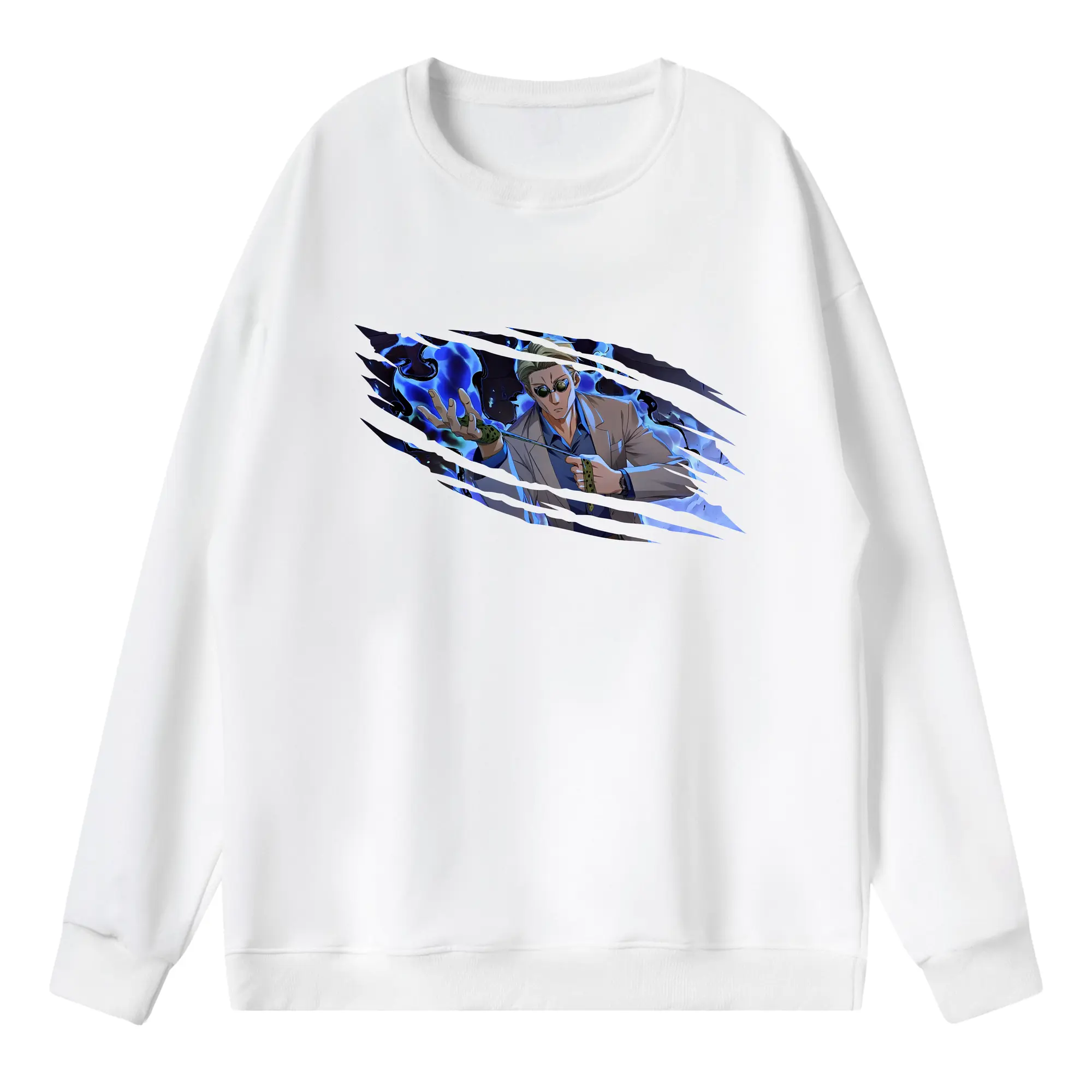 呪術廻戦 グッズ,七海 建人 - 薄手 クルーネック スウェット 裏毛260g · ポリエステル 春秋向け カジュアル 男女兼用 · トレーナー デイリー スポーツ 散歩に最適