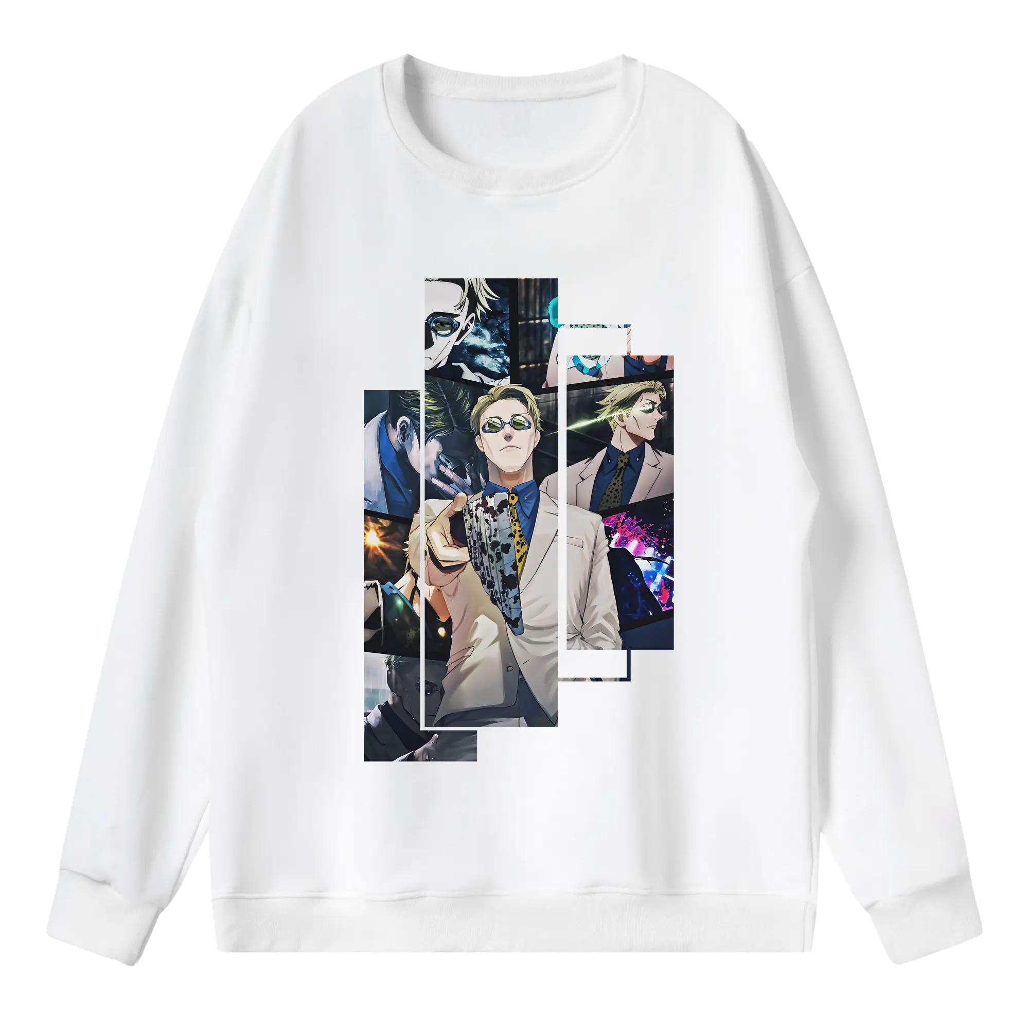 呪術廻戦 グッズ,七海 建人 - 薄手 クルーネック スウェット 裏毛260g · ポリエステル 春秋向け カジュアル 男女兼用 · トレーナー デイリー スポーツ 散歩に最適