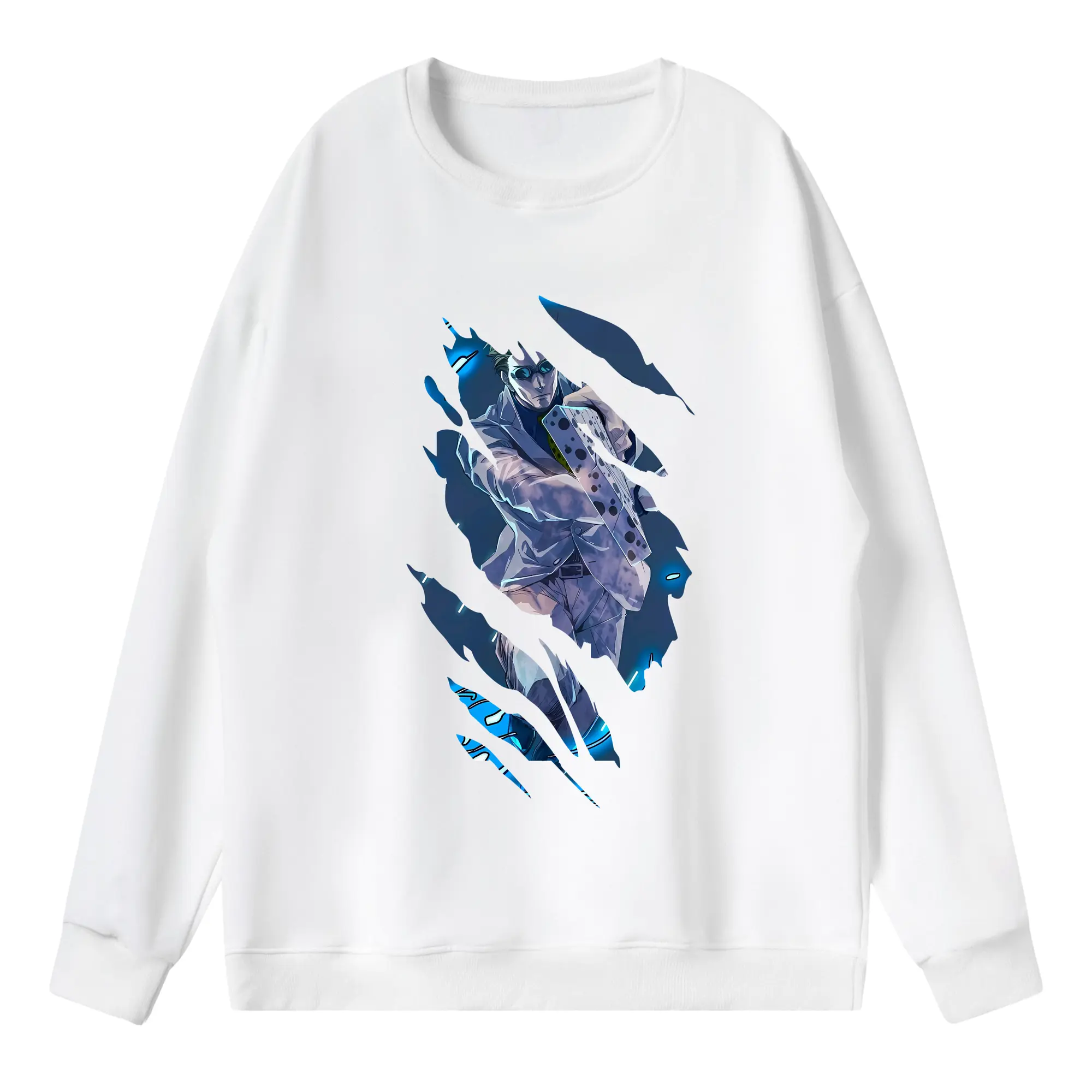 呪術廻戦 グッズ,七海 建人 - 薄手 クルーネック スウェット 裏毛260g · ポリエステル 春秋向け カジュアル 男女兼用 · トレーナー デイリー スポーツ 散歩に最適