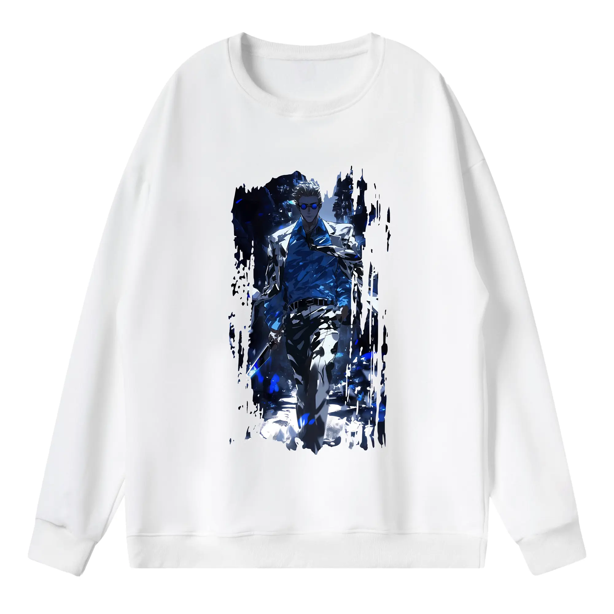 呪術廻戦 グッズ,七海 建人 - 薄手 クルーネック スウェット 裏毛260g · ポリエステル 春秋向け カジュアル 男女兼用 · トレーナー デイリー スポーツ 散歩に最適