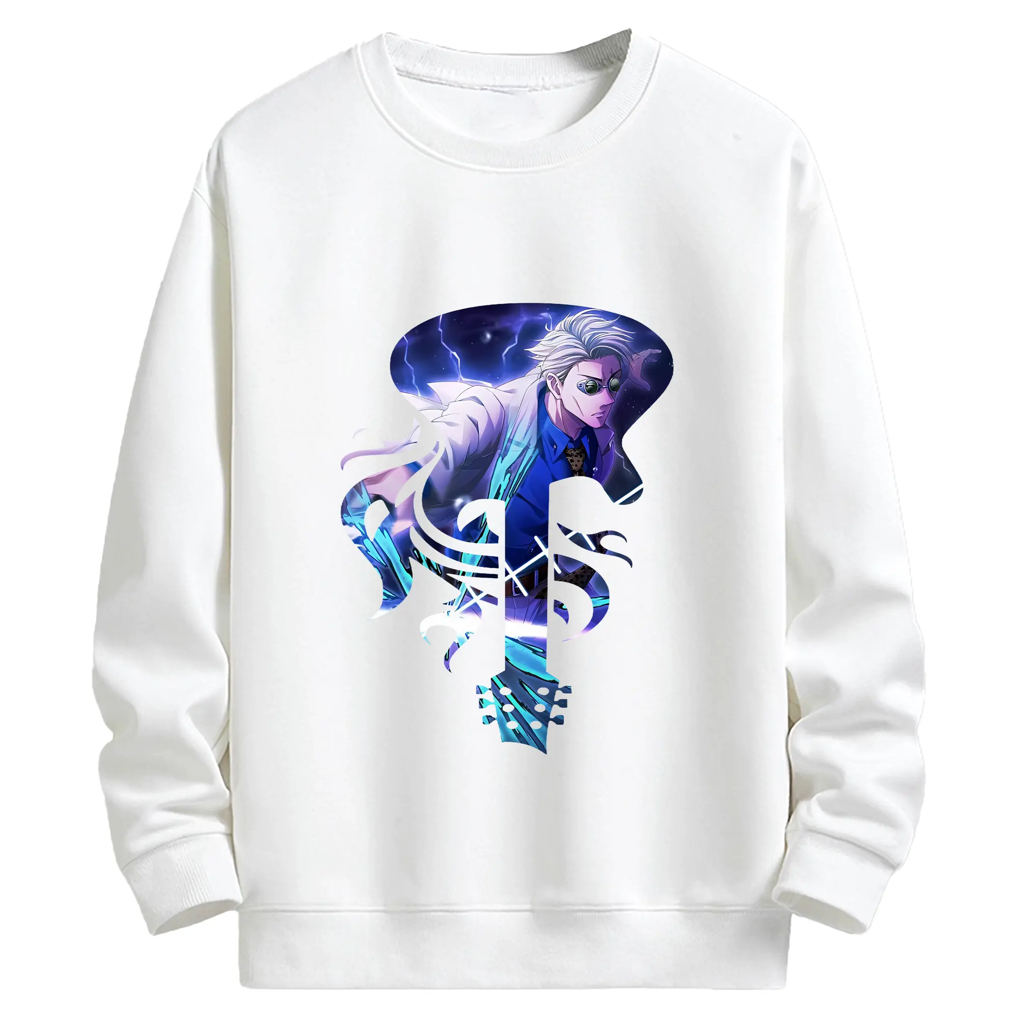 呪術廻戦 グッズ,七海 建人 - キッズ クルーネックスウェットシャツ ・ フロントプリント ・ 綿80％ ポリエステル20％ ・ 快適 通学 スポーツ 日常使い お散歩用