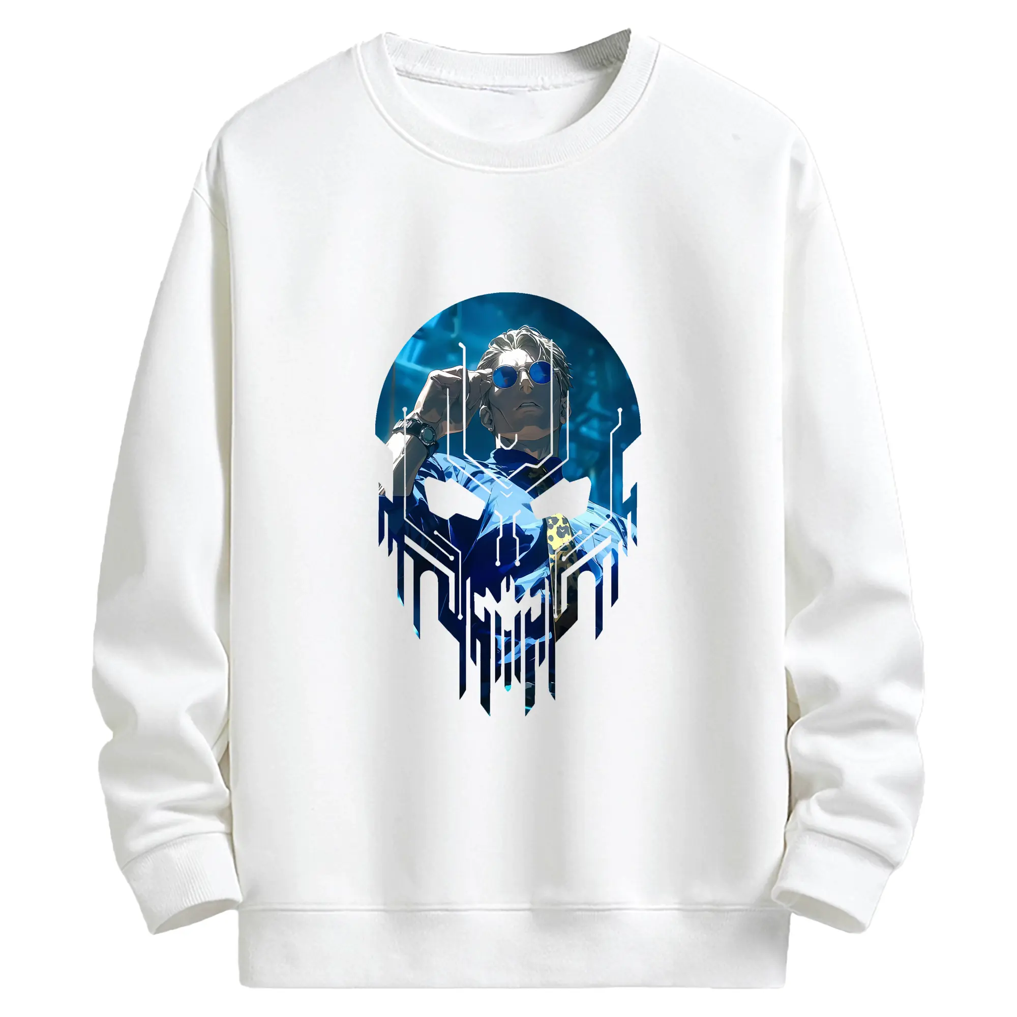 呪術廻戦 グッズ,七海 建人 - キッズ クルーネックスウェットシャツ ・ フロントプリント ・ 綿80％ ポリエステル20％ ・ 快適 通学 スポーツ 日常使い お散歩用