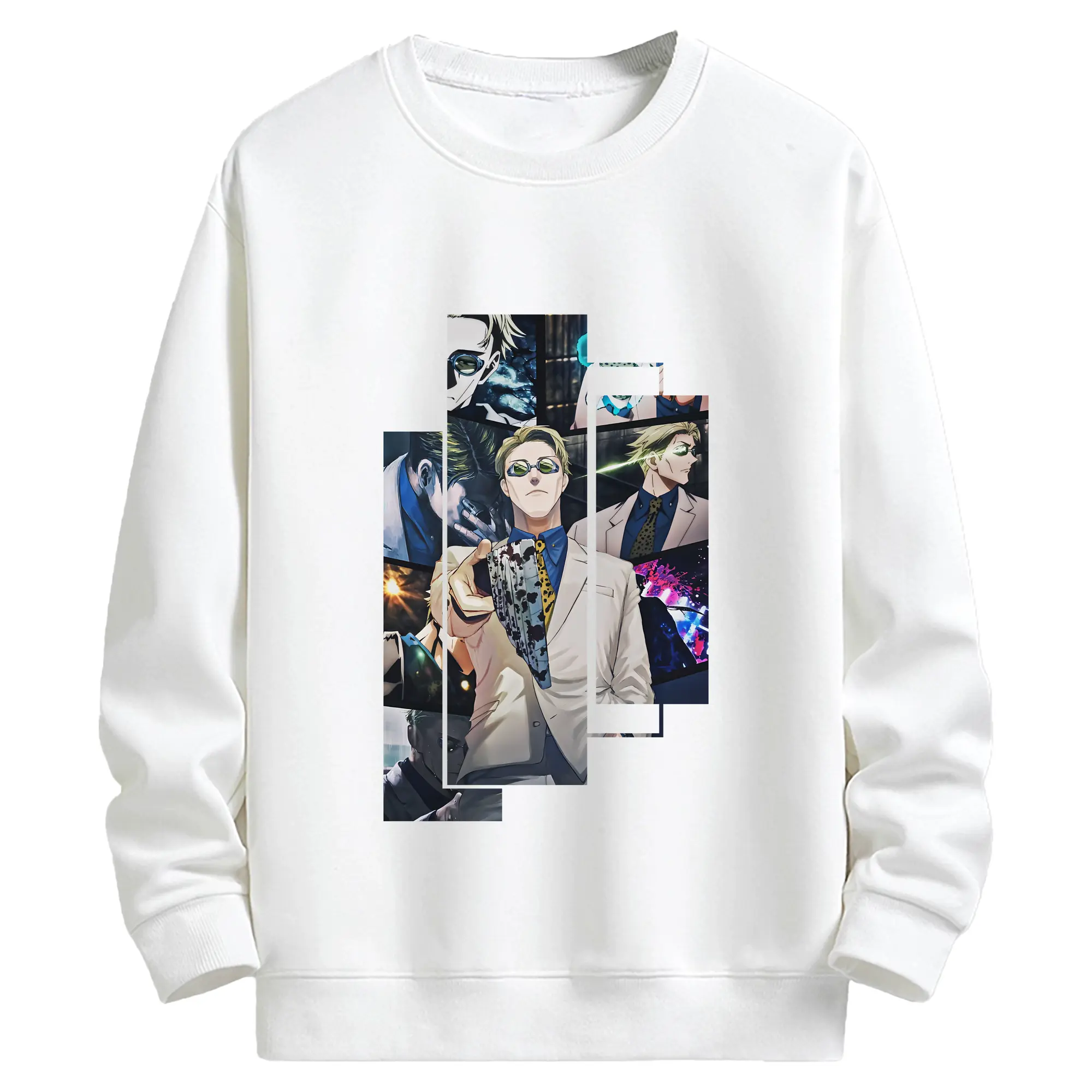 呪術廻戦 グッズ,七海 建人 - キッズ クルーネックスウェットシャツ ・ フロントプリント ・ 綿80％ ポリエステル20％ ・ 快適 通学 スポーツ 日常使い お散歩用