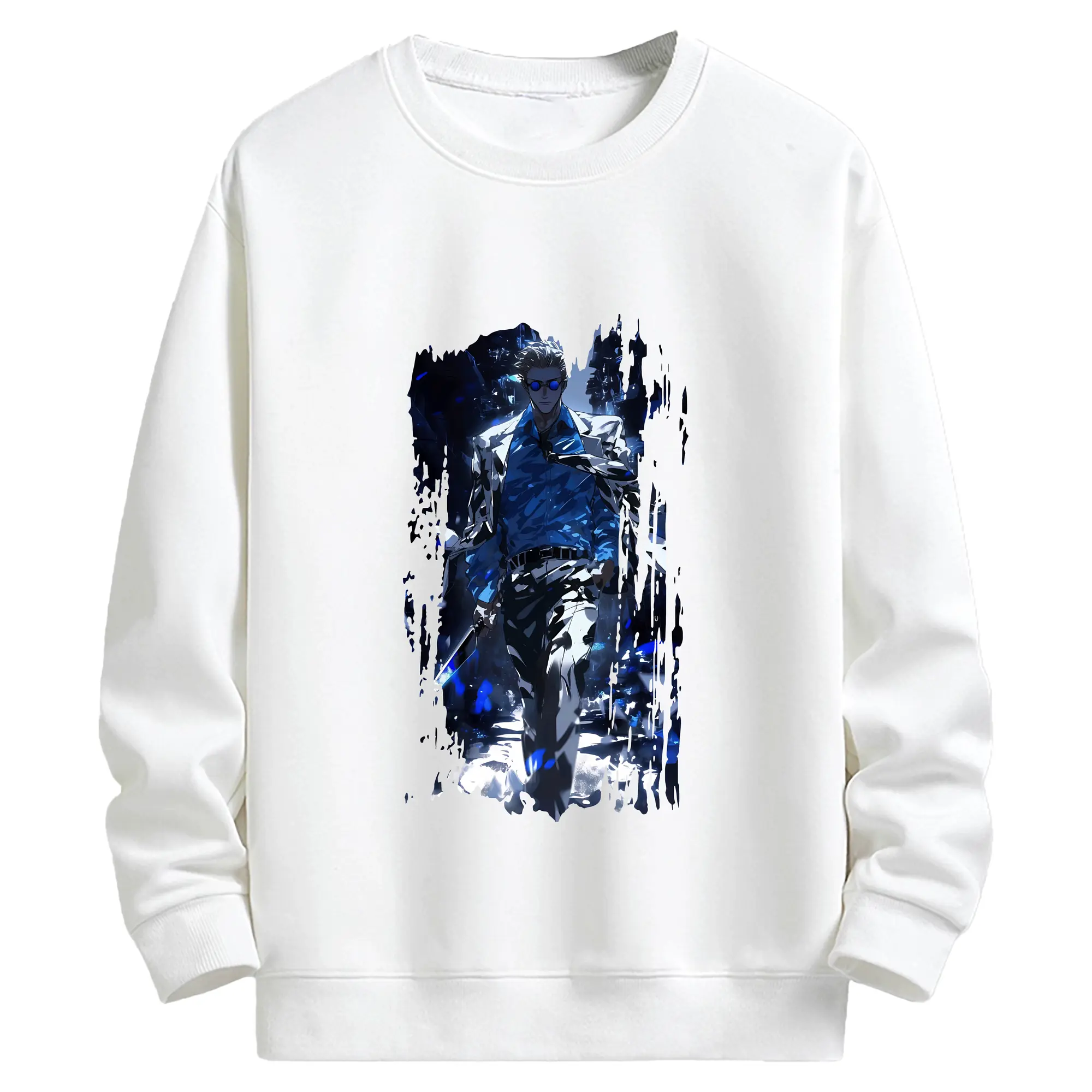 呪術廻戦 グッズ,七海 建人 - キッズ クルーネックスウェットシャツ ・ フロントプリント ・ 綿80％ ポリエステル20％ ・ 快適 通学 スポーツ 日常使い お散歩用