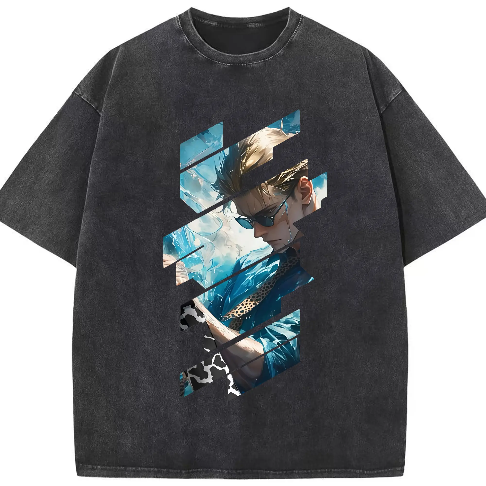 呪術廻戦 グッズ,七海 建人 - 綿100％ ヴィンテージ風 半袖Tシャツ ・ フロントプリント ・ 柔らか肌触り ・ 通気性 快適 ・ スポーツ カジュアル 外出用