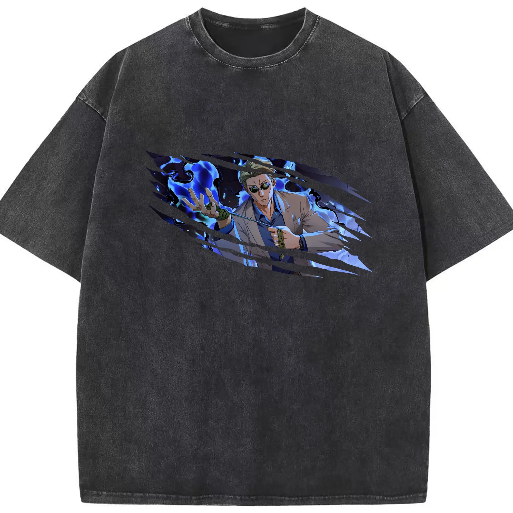 呪術廻戦 グッズ,七海 建人 - 綿100％ ヴィンテージ風 半袖Tシャツ ・ フロントプリント ・ 柔らか肌触り ・ 通気性 快適 ・ スポーツ カジュアル 外出用