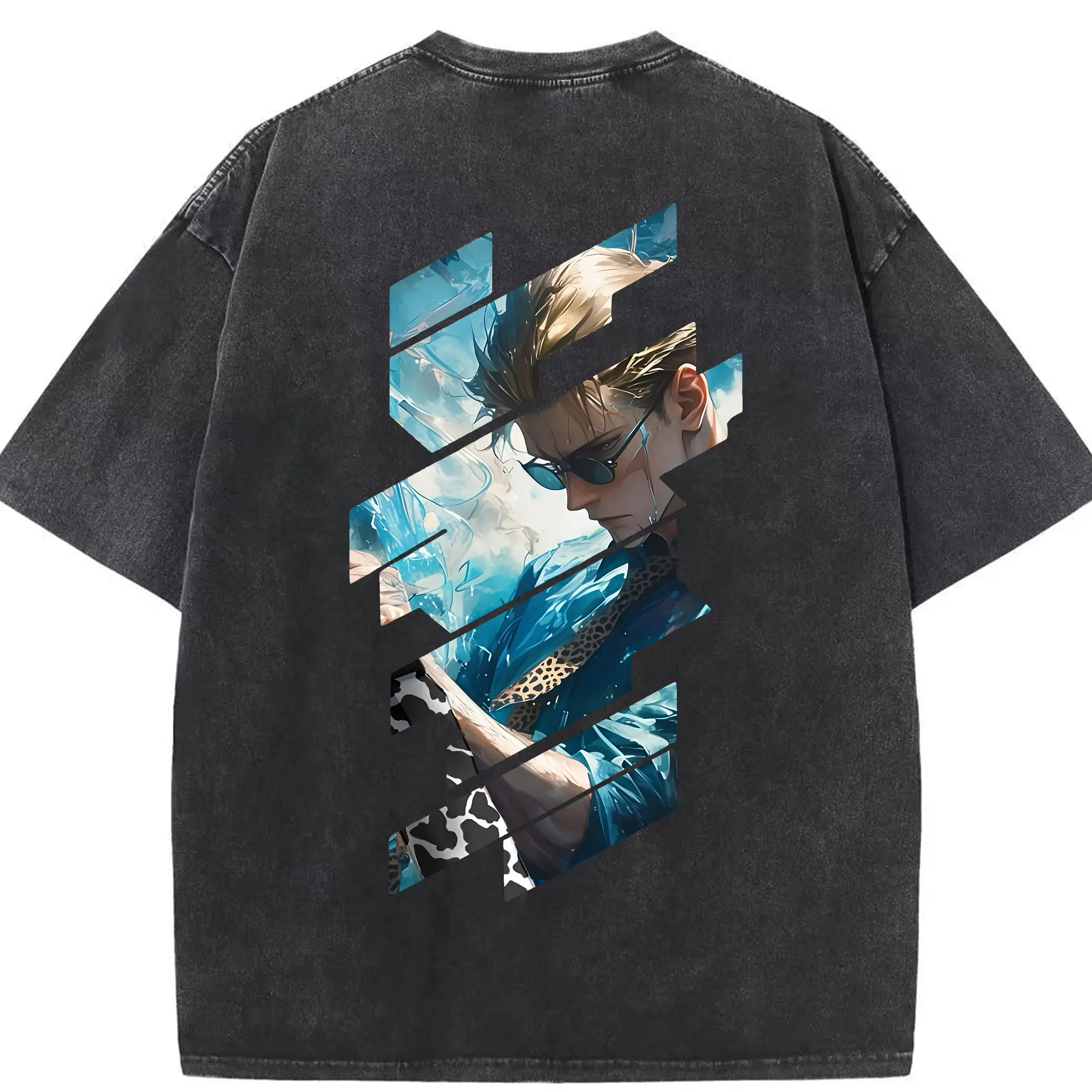 呪術廻戦 グッズ,七海 建人 - 綿100％ ヴィンテージ風 半袖Tシャツ ・ 背面プリント ・ 柔らか肌触り ・ 通気性 快適 ・ スポーツ カジュアル 外出用