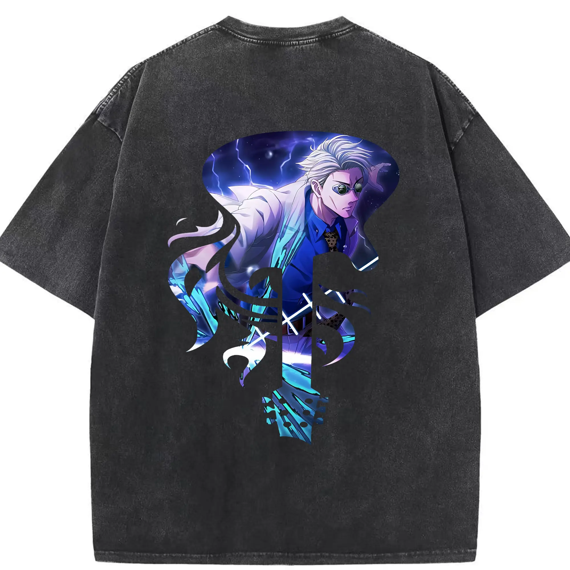 呪術廻戦 グッズ,七海 建人 - 綿100％ ヴィンテージ風 半袖Tシャツ ・ 背面プリント ・ 柔らか肌触り ・ 通気性 快適 ・ スポーツ カジュアル 外出用