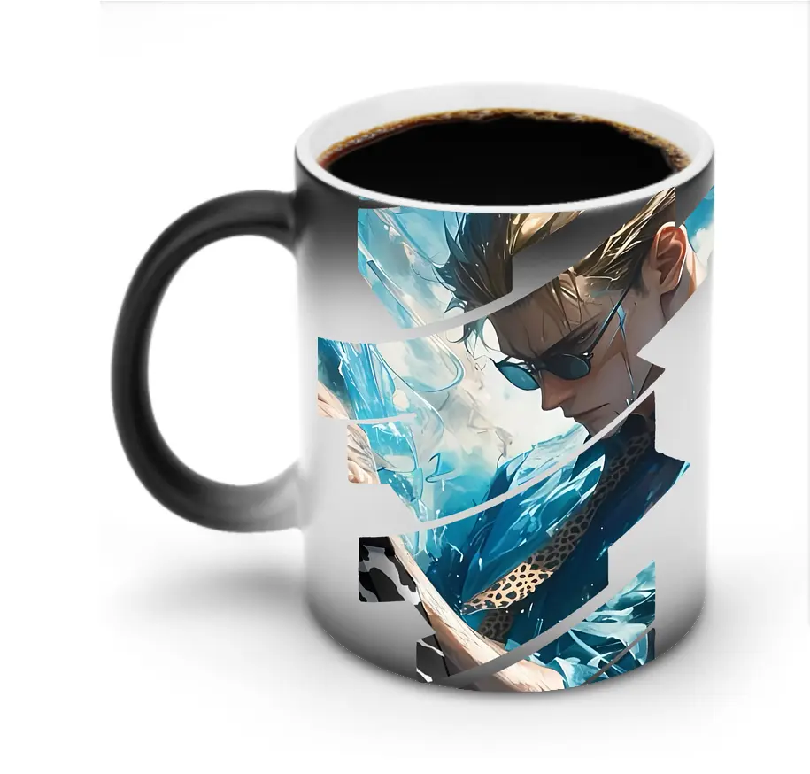 呪術廻戦 グッズ,七海 建人 - 変色マグカップ ・ セラミック ・ 熱転写プリント ・ 耐久性 高品質 ・ ギフト・自宅用 コーヒー お茶