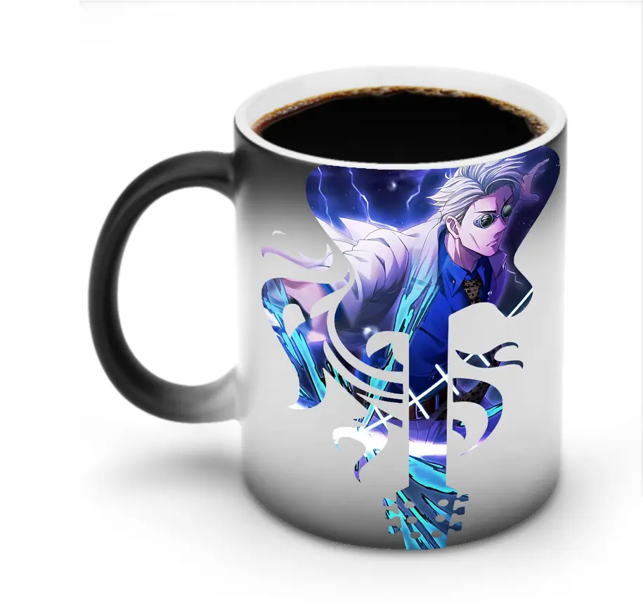 呪術廻戦 グッズ,七海 建人 - 変色マグカップ ・ セラミック ・ 熱転写プリント ・ 耐久性 高品質 ・ ギフト・自宅用 コーヒー お茶