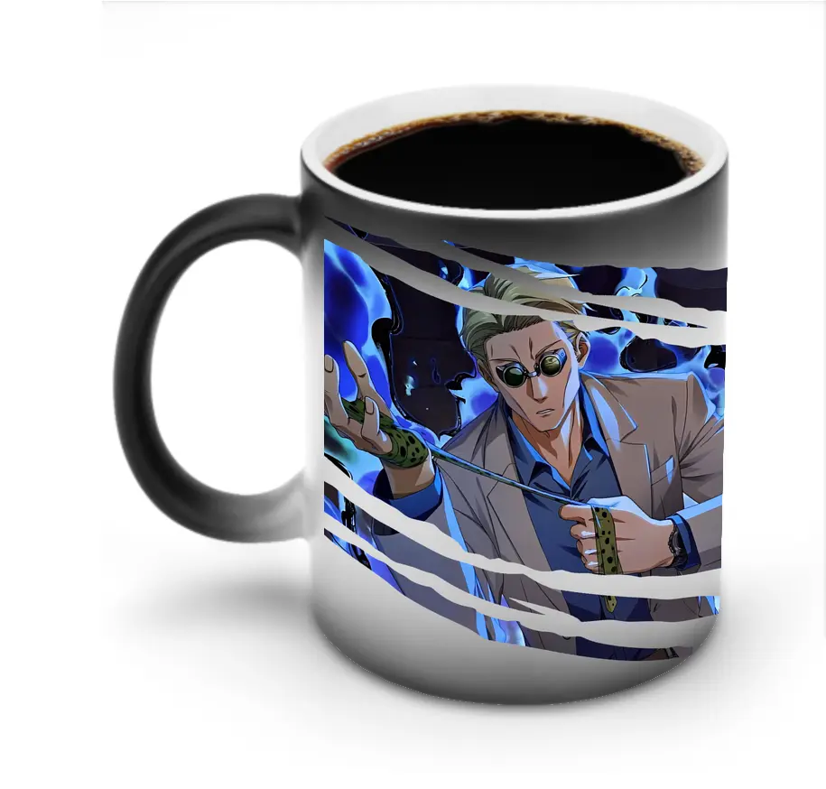 呪術廻戦 グッズ,七海 建人 - 変色マグカップ ・ セラミック ・ 熱転写プリント ・ 耐久性 高品質 ・ ギフト・自宅用 コーヒー お茶