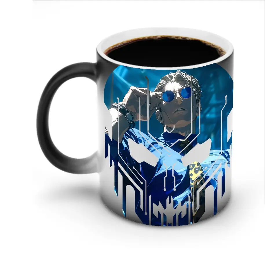 呪術廻戦 グッズ,七海 建人 - 変色マグカップ ・ セラミック ・ 熱転写プリント ・ 耐久性 高品質 ・ ギフト・自宅用 コーヒー お茶