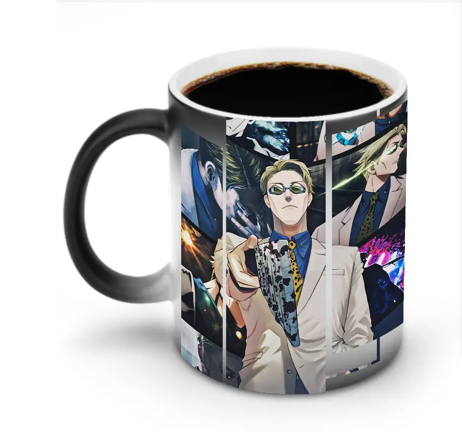 呪術廻戦 グッズ,七海 建人 - 変色マグカップ ・ セラミック ・ 熱転写プリント ・ 耐久性 高品質 ・ ギフト・自宅用 コーヒー お茶
