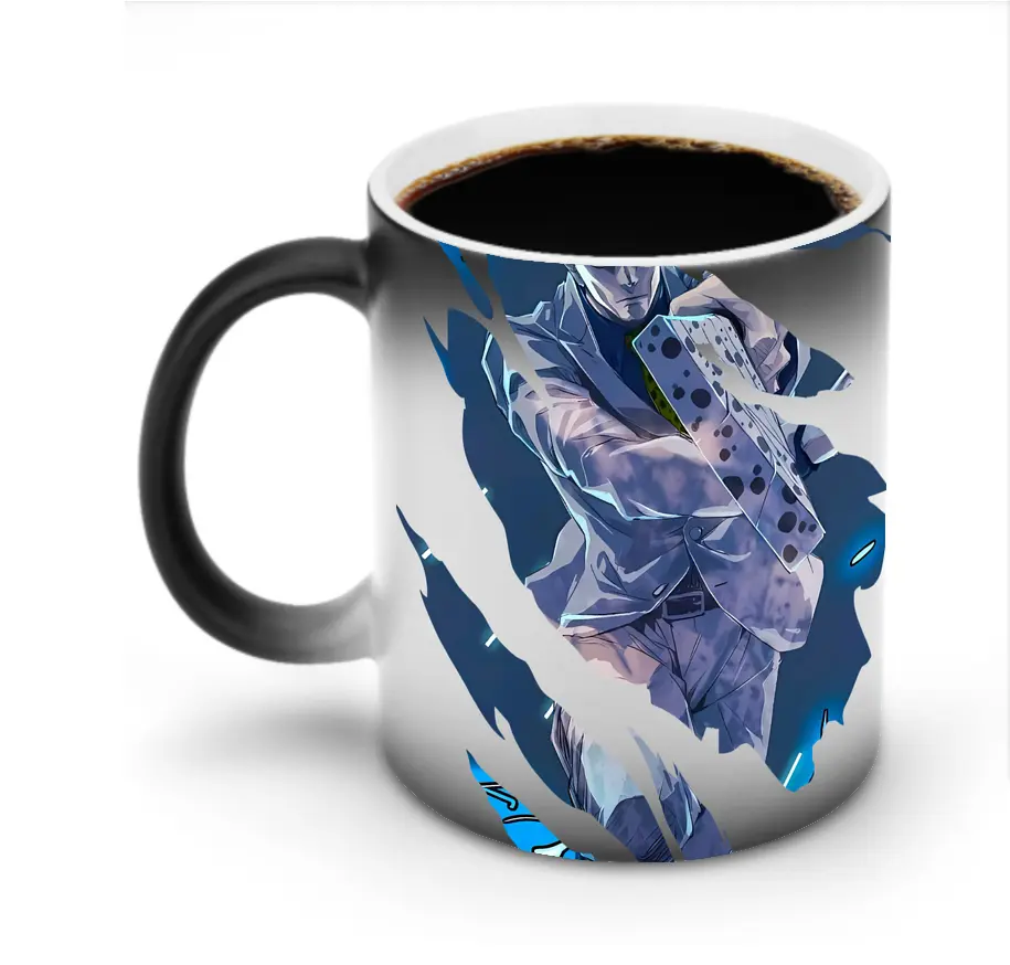 呪術廻戦 グッズ,七海 建人 - 変色マグカップ ・ セラミック ・ 熱転写プリント ・ 耐久性 高品質 ・ ギフト・自宅用 コーヒー お茶