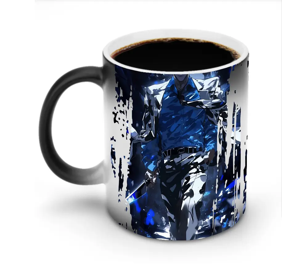 呪術廻戦 グッズ,七海 建人 - 変色マグカップ ・ セラミック ・ 熱転写プリント ・ 耐久性 高品質 ・ ギフト・自宅用 コーヒー お茶