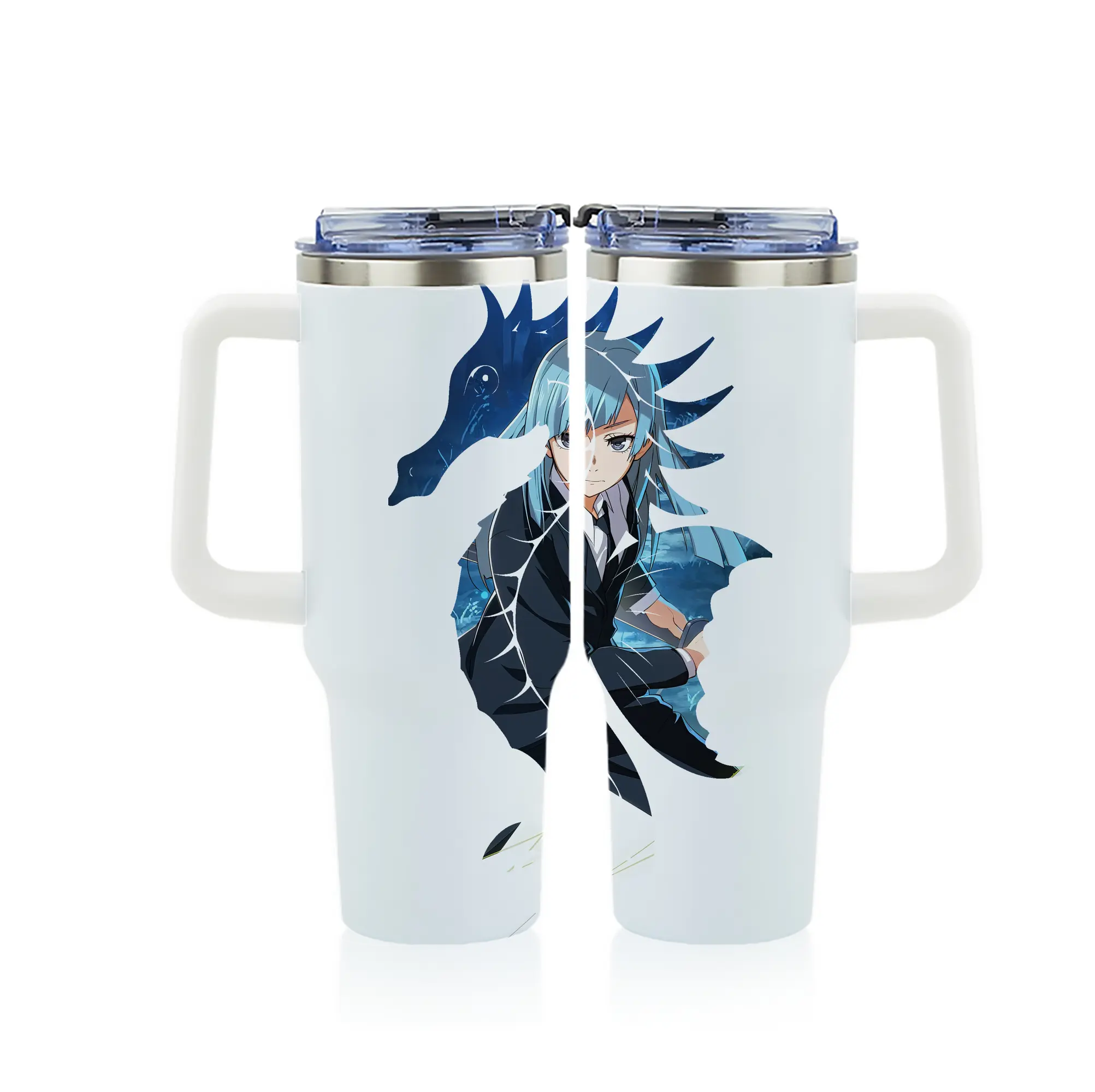 呪術廻戦 グッズ,三輪 霞 - 1200mL フルプリント車用タンブラー ・ 304ステンレス 内側 ・ 201ステンレス 外側 ・ 保温 保冷 ・ 通勤 ドライブ アウトドア用