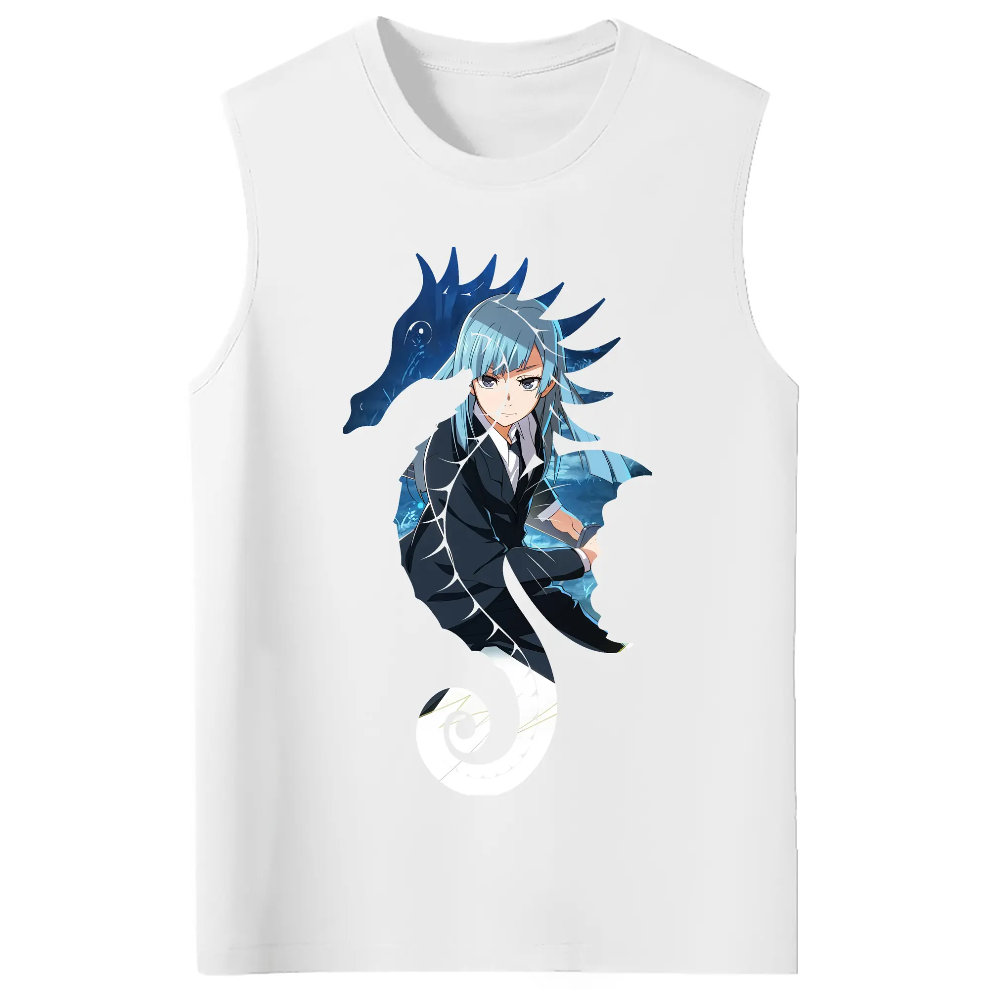 呪術廻戦 グッズ,三輪 霞 - コットン100％ タンクトップ ・ フロントプリント ・ タイトフィット ・ 快適 通気性 ・ スポーツ カジュアル 散歩用