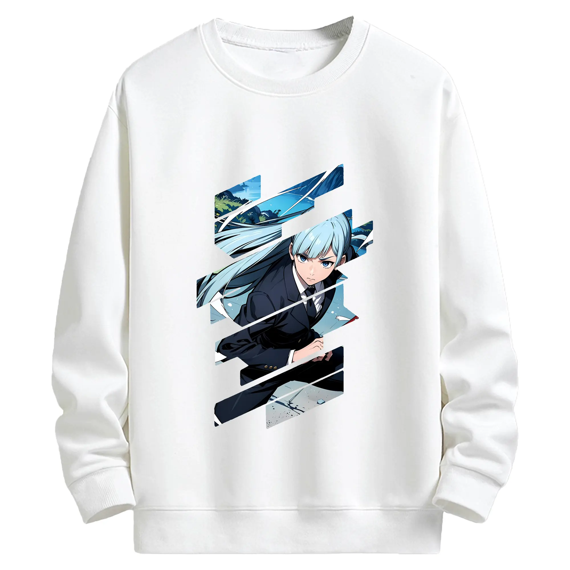 呪術廻戦 グッズ,三輪 霞 - 高品質 クルーネック スウェット ・ コットン59％ ポリエステル41％ ・ ユニセックス 長袖 トレーナー ・ カジュアル デイリー スポーツ 散歩用