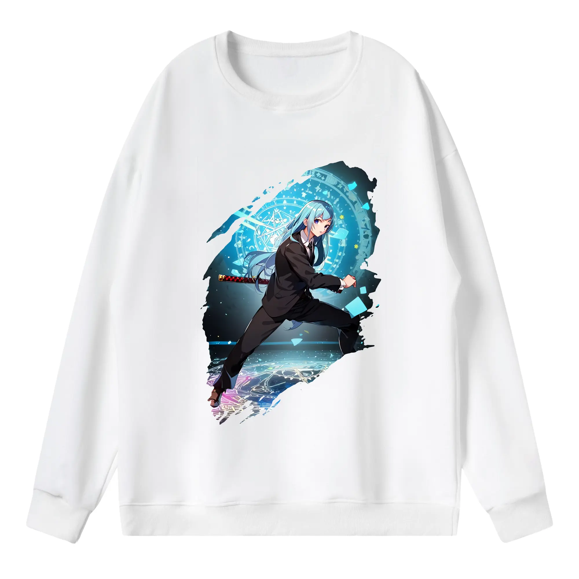 呪術廻戦 グッズ,三輪 霞 - 薄手 クルーネック スウェット 裏毛260g · ポリエステル 春秋向け カジュアル 男女兼用 · トレーナー デイリー スポーツ 散歩に最適