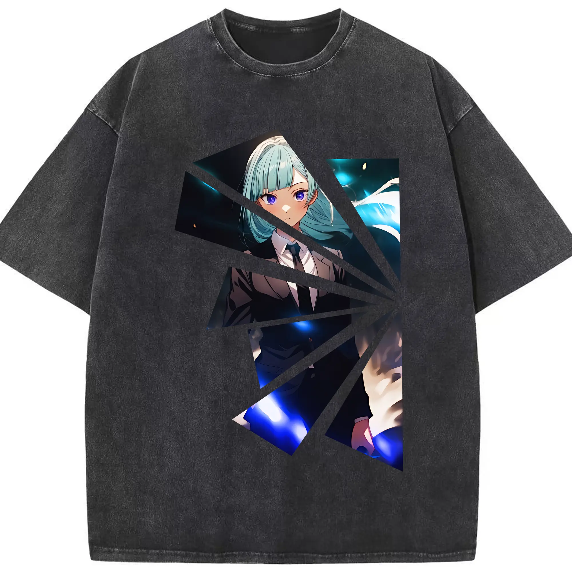 呪術廻戦 グッズ,三輪 霞 - 綿100％ ヴィンテージ風 半袖Tシャツ ・ フロントプリント ・ 柔らか肌触り ・ 通気性 快適 ・ スポーツ カジュアル 外出用