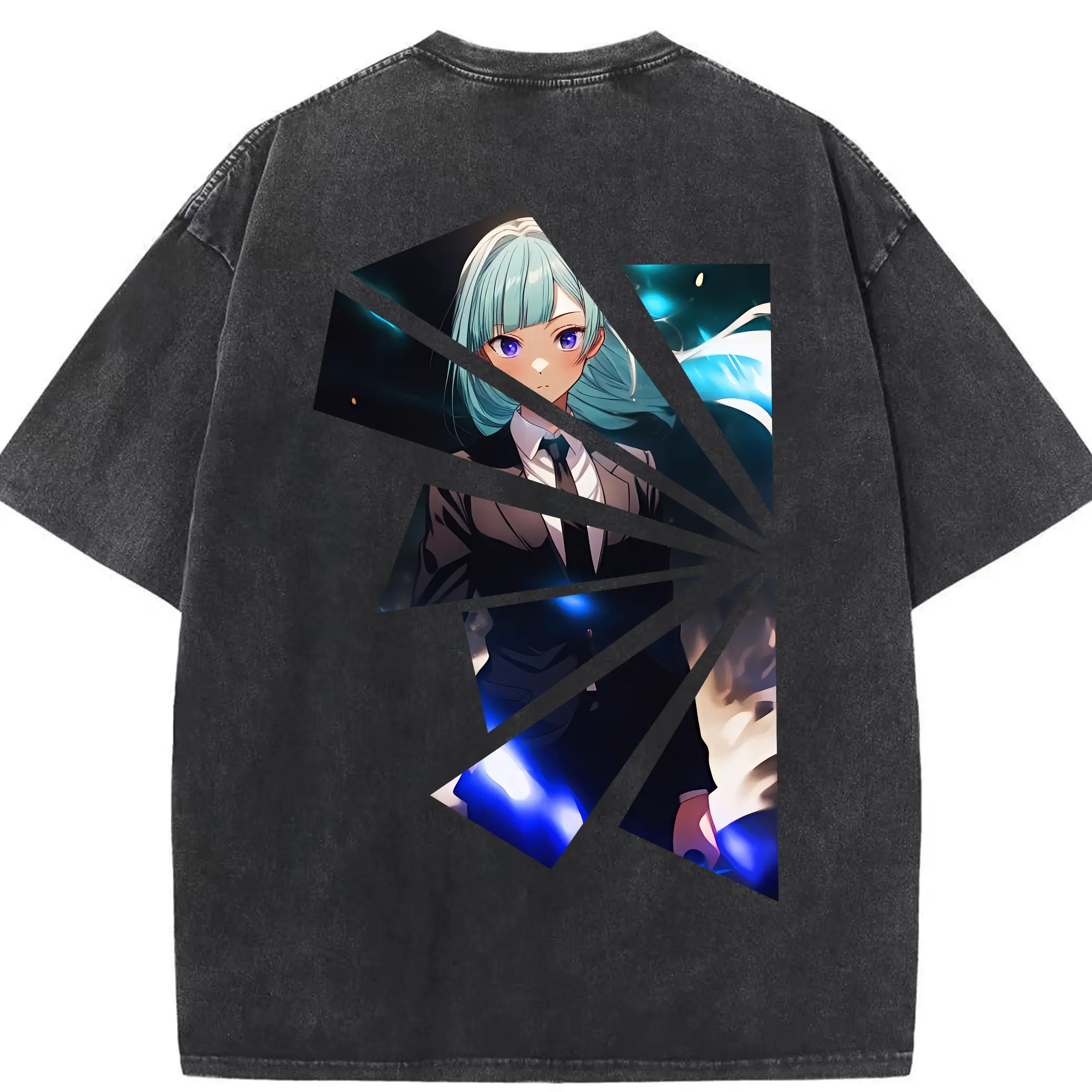 呪術廻戦 グッズ,三輪 霞 - 綿100％ ヴィンテージ風 半袖Tシャツ ・ 背面プリント ・ 柔らか肌触り ・ 通気性 快適 ・ スポーツ カジュアル 外出用