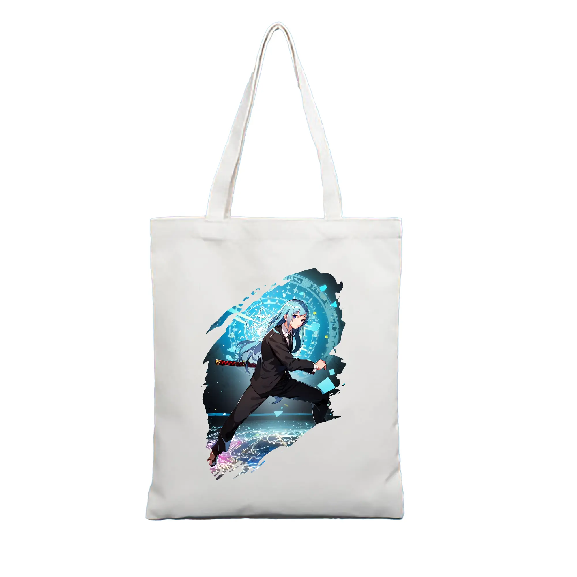 呪術廻戦 グッズ,三輪 霞 - 縦型キャンバス手提げバッグ（トートバッグ） ・ キャンバス素材 ・ ショッピング用 ・ 軽量 丈夫 お手入れ簡単
