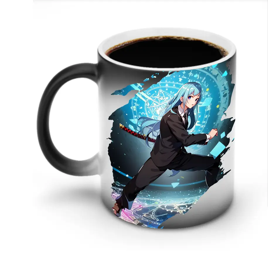呪術廻戦 グッズ,三輪 霞 - 変色マグカップ ・ セラミック ・ 熱転写プリント ・ 耐久性 高品質 ・ ギフト・自宅用 コーヒー お茶