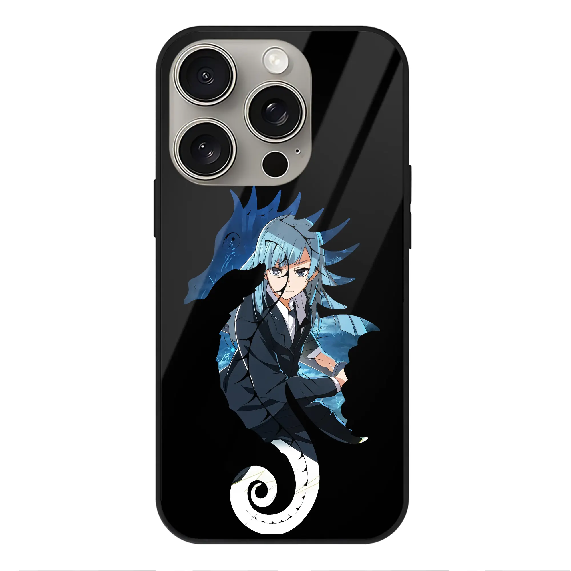 呪術廻戦 グッズ,三輪 霞 - IPhone15Pro対応 ・ スマホケース ・ 背面ガラス ・ TPU+強化ガラス ・ 耐衝撃 ・ 黄変防止 ・ ワイヤレス充電対応 ・ 3D立体ボタン