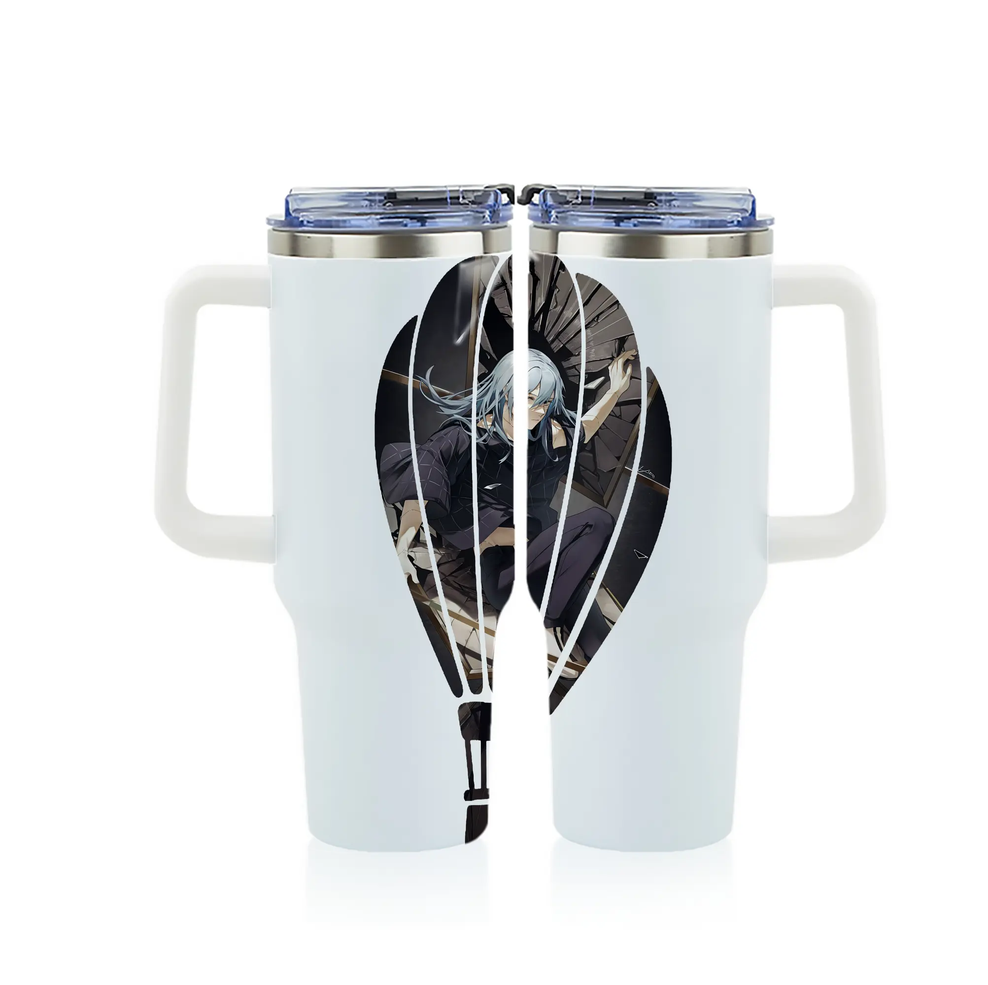 呪術廻戦 グッズ,真人 - 1200mL フルプリント車用タンブラー ・ 304ステンレス 内側 ・ 201ステンレス 外側 ・ 保温 保冷 ・ 通勤 ドライブ アウトドア用