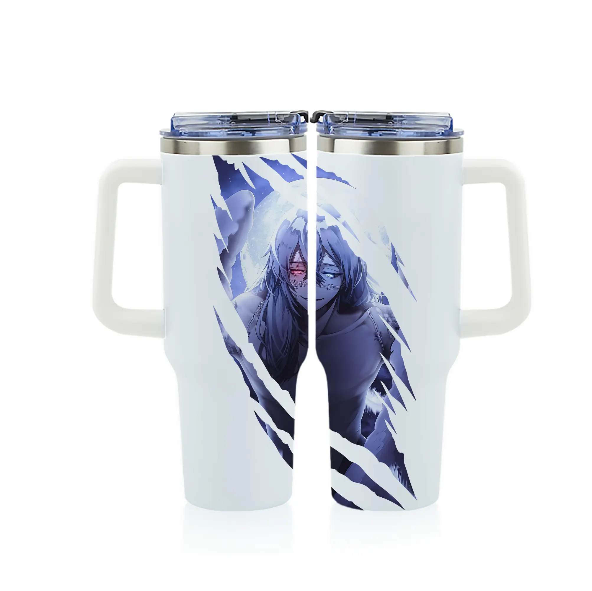 呪術廻戦 グッズ,真人 - 1200mL フルプリント車用タンブラー ・ 304ステンレス 内側 ・ 201ステンレス 外側 ・ 保温 保冷 ・ 通勤 ドライブ アウトドア用