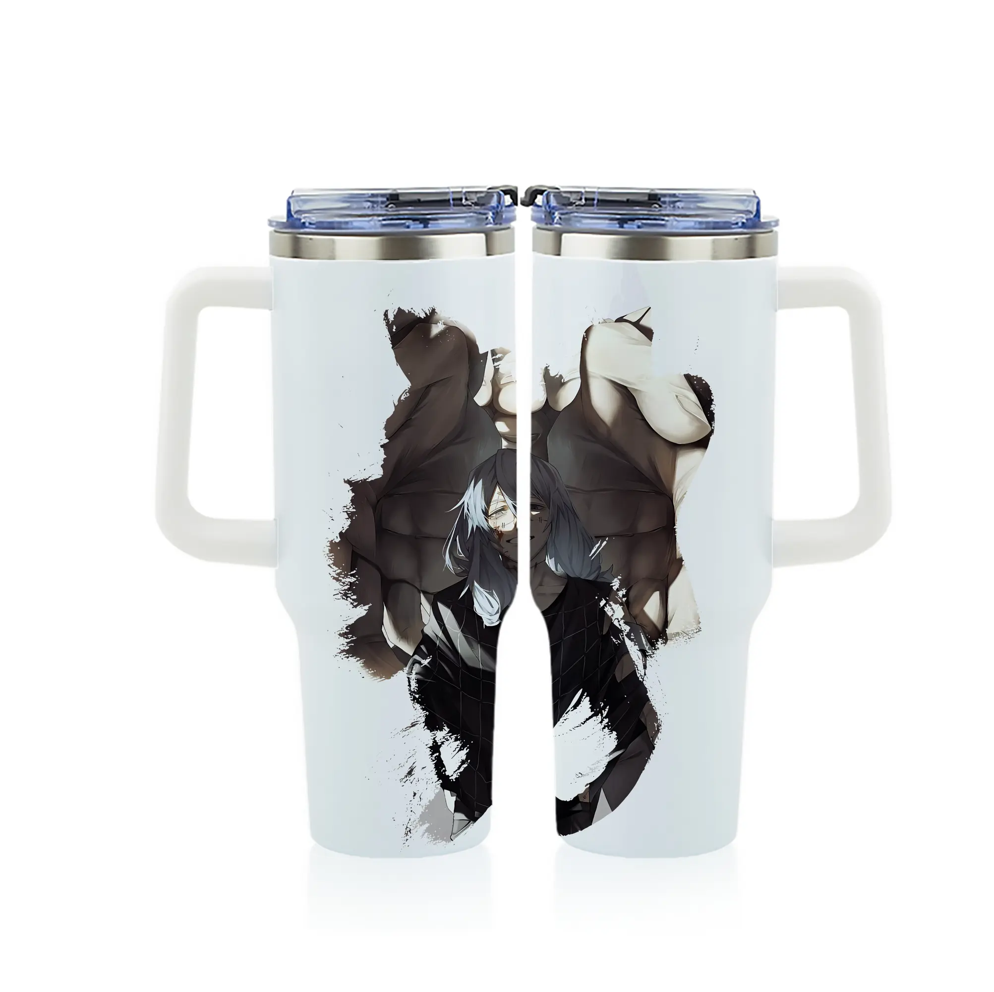 呪術廻戦 グッズ,真人 - 1200mL フルプリント車用タンブラー ・ 304ステンレス 内側 ・ 201ステンレス 外側 ・ 保温 保冷 ・ 通勤 ドライブ アウトドア用