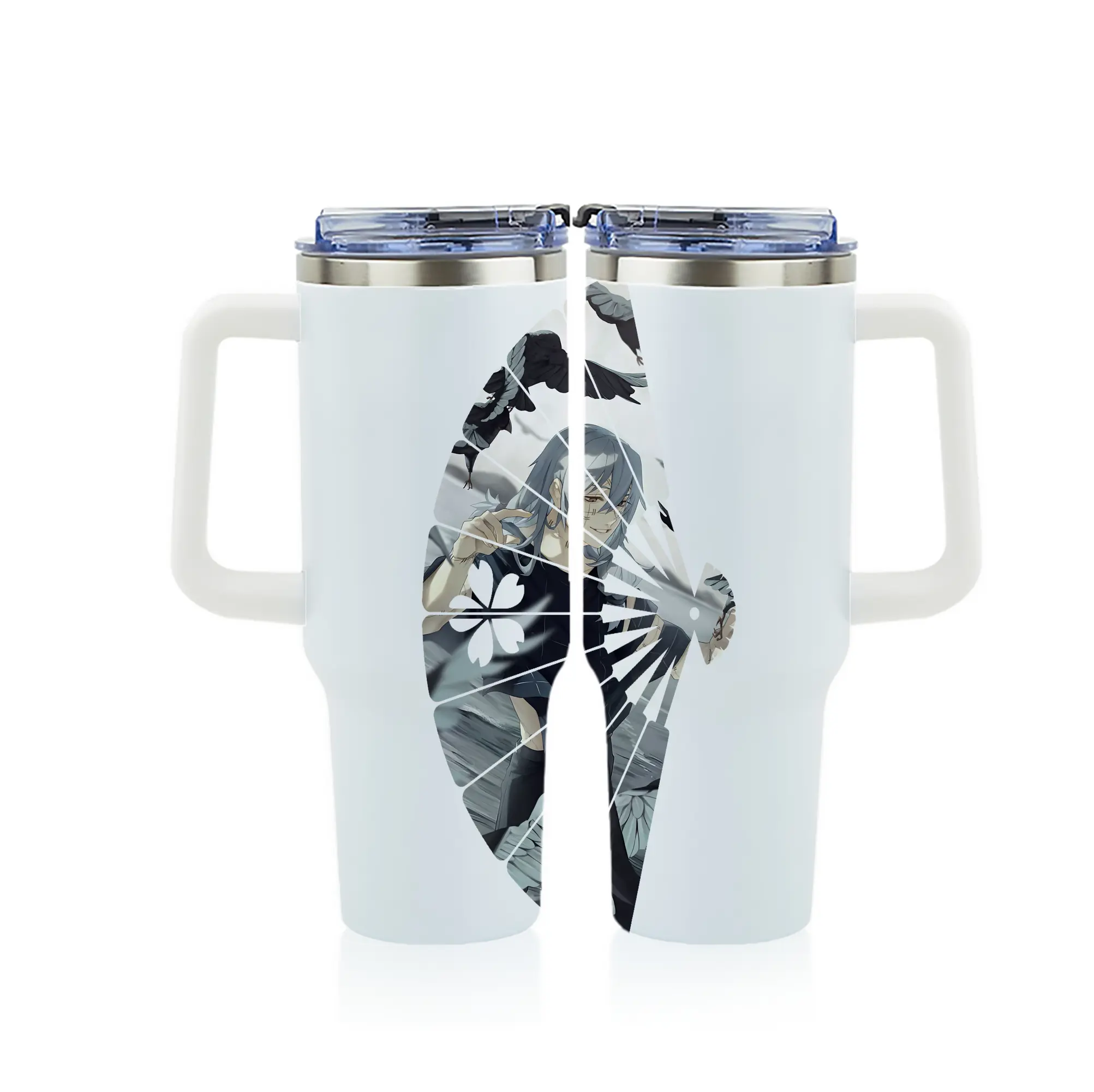 呪術廻戦 グッズ,真人 - 1200mL フルプリント車用タンブラー ・ 304ステンレス 内側 ・ 201ステンレス 外側 ・ 保温 保冷 ・ 通勤 ドライブ アウトドア用