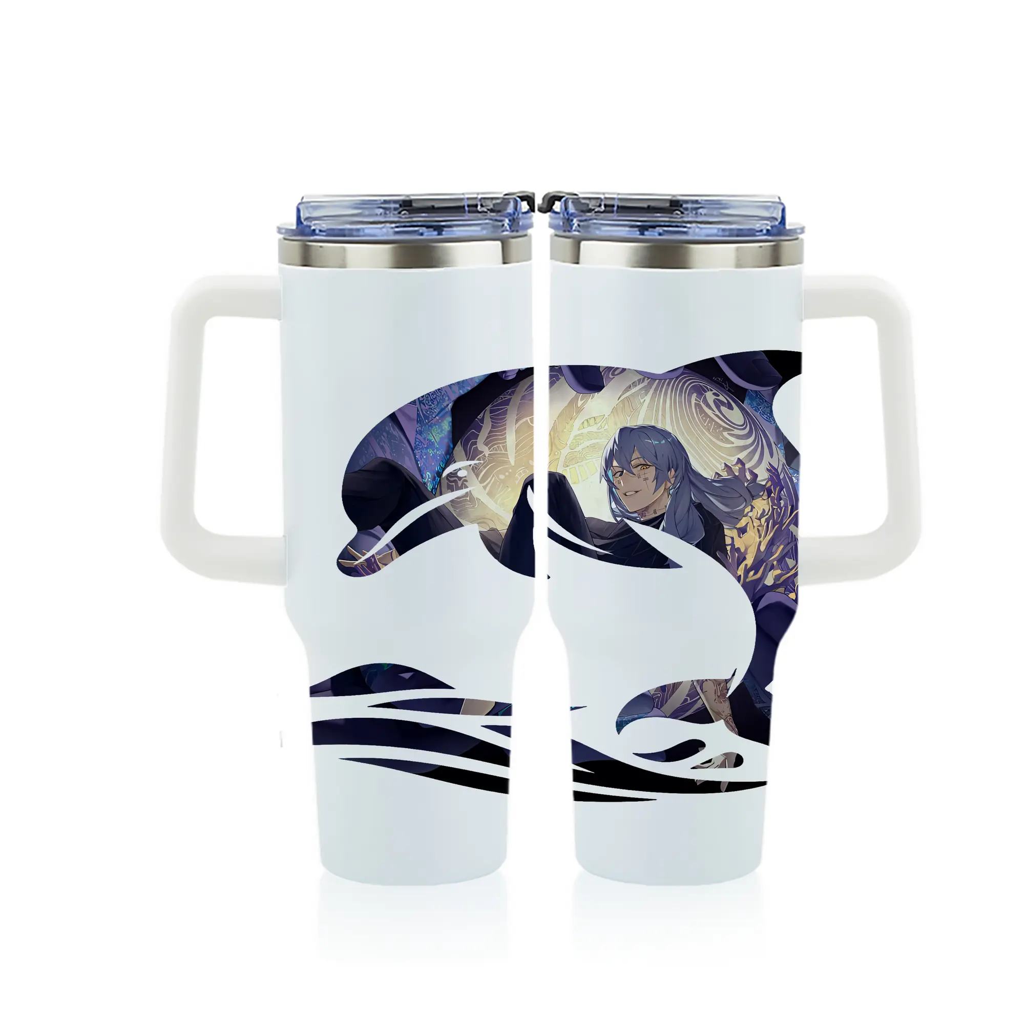 呪術廻戦 グッズ,真人 - 1200mL フルプリント車用タンブラー ・ 304ステンレス 内側 ・ 201ステンレス 外側 ・ 保温 保冷 ・ 通勤 ドライブ アウトドア用