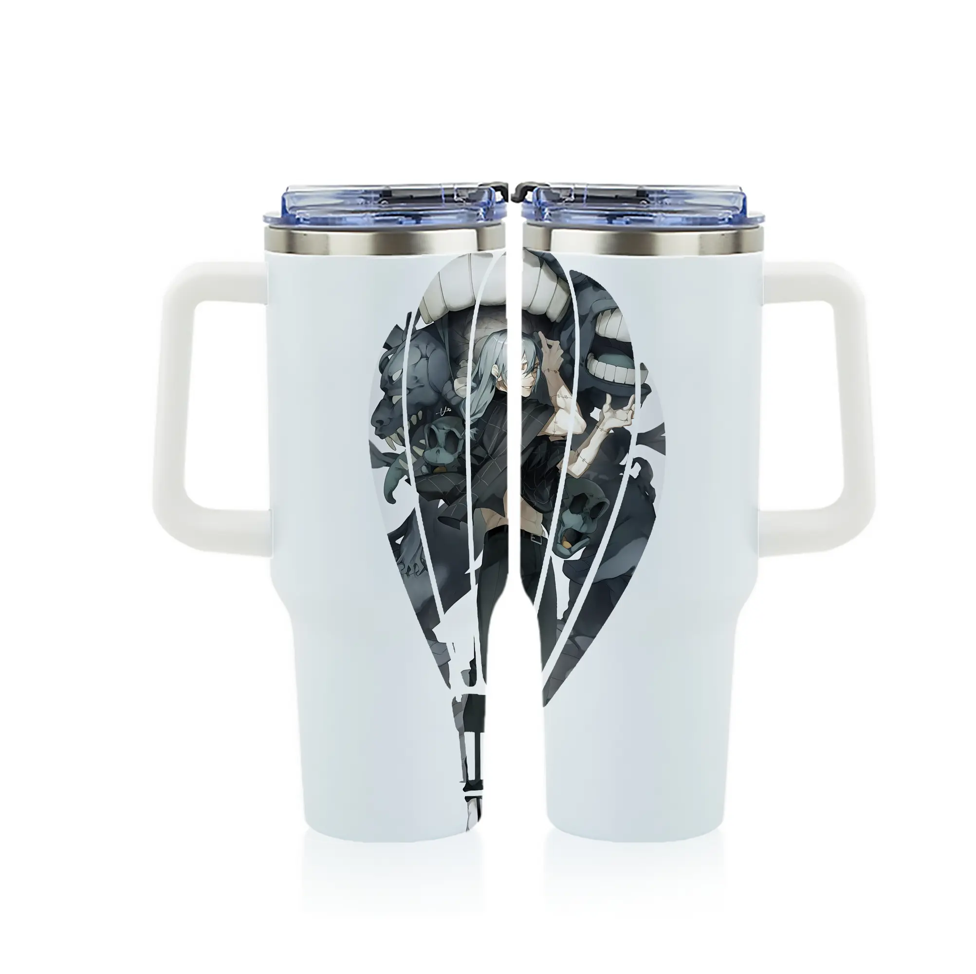 呪術廻戦 グッズ,真人 - 1200mL フルプリント車用タンブラー ・ 304ステンレス 内側 ・ 201ステンレス 外側 ・ 保温 保冷 ・ 通勤 ドライブ アウトドア用