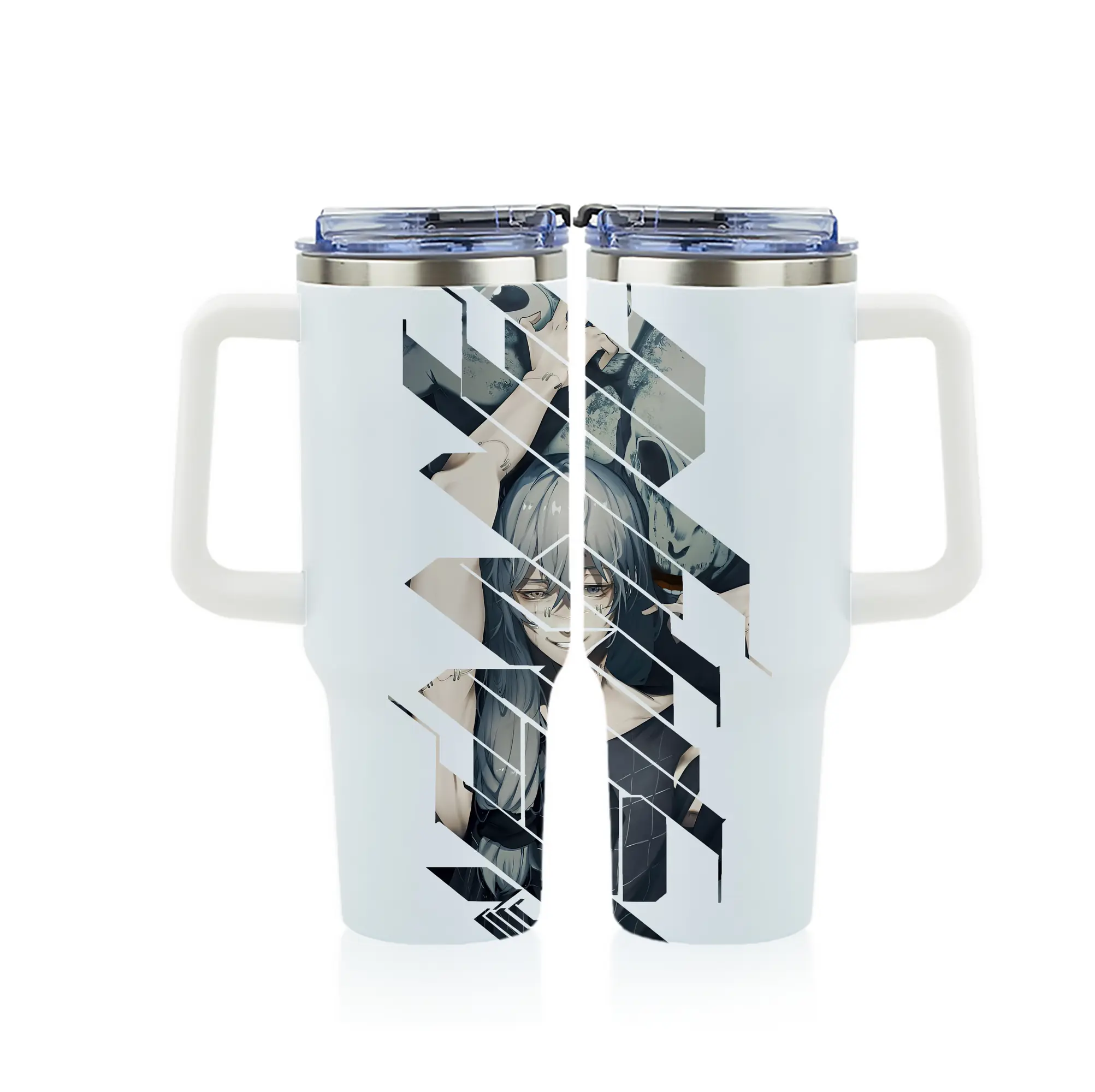 呪術廻戦 グッズ,真人 - 1200mL フルプリント車用タンブラー ・ 304ステンレス 内側 ・ 201ステンレス 外側 ・ 保温 保冷 ・ 通勤 ドライブ アウトドア用