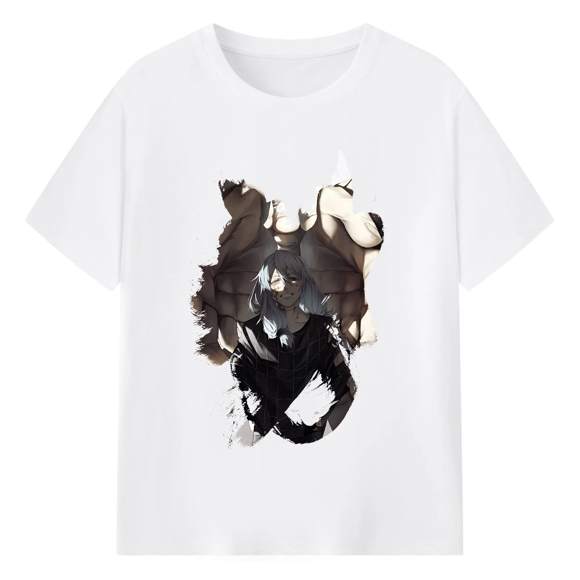 呪術廻戦 グッズ,真人 - 綿100％ 半袖Tシャツ ・ フロントプリント ・ 快適 通気性 ・ 日常使い 散歩 スポーツ用