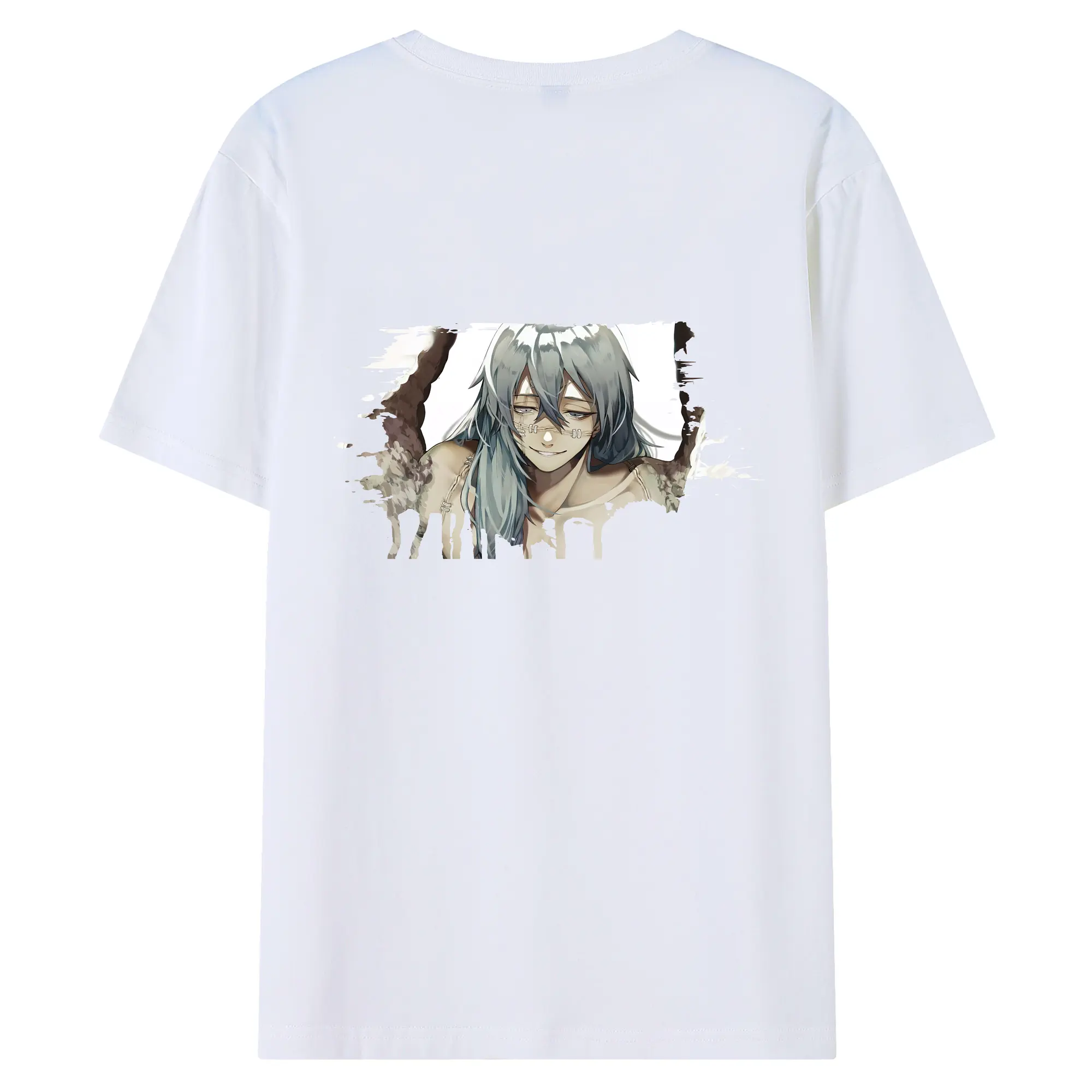 呪術廻戦 グッズ,真人 - 綿100％ 半袖Tシャツ ・ バックプリント ・ 快適 通気性 ・ 日常使い 散歩 スポーツ用