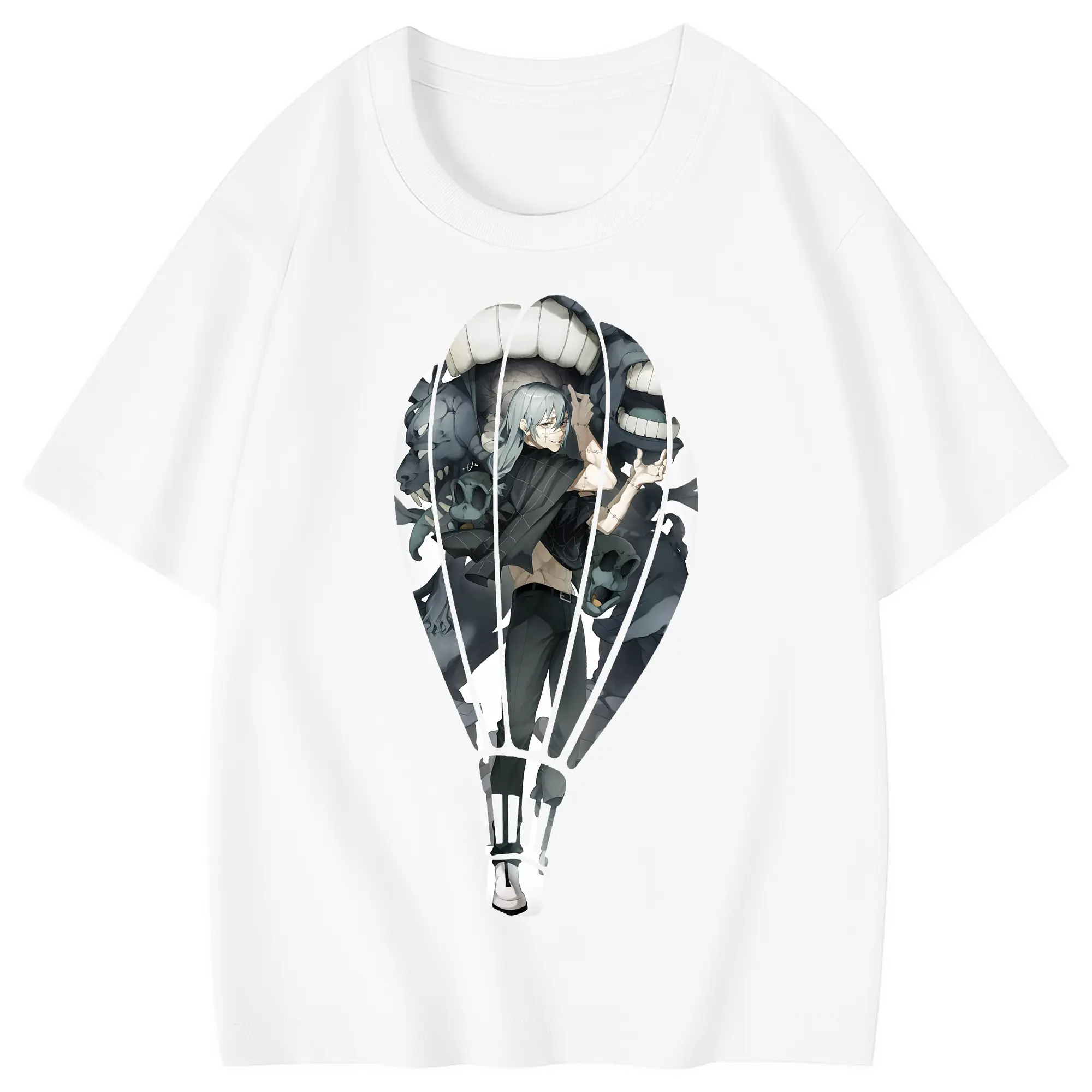 呪術廻戦 グッズ,真人 - 綿100％ キッズTシャツ ・ フロントプリント ・ 快適 通気性 ・ スポーツ カジュアル 散歩用