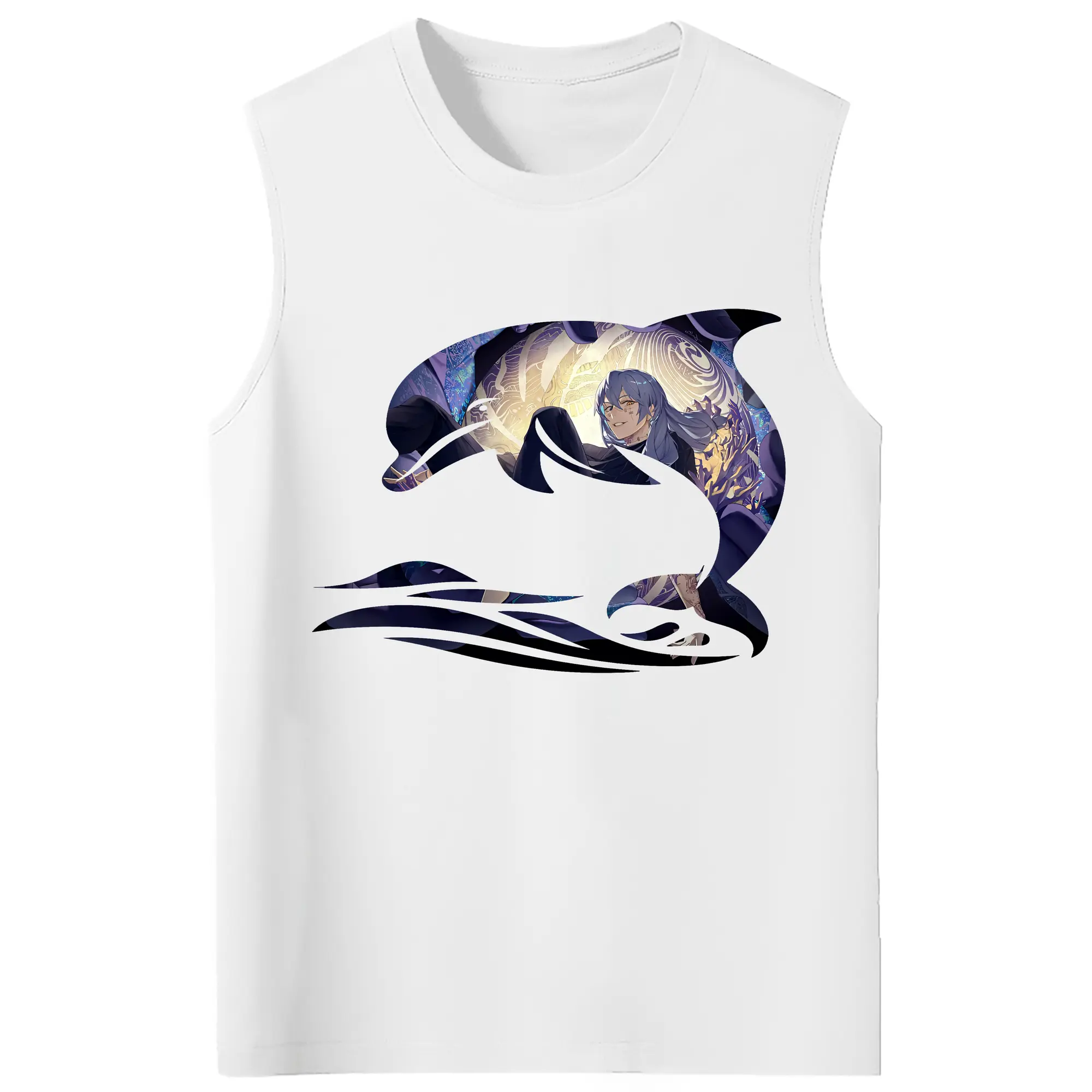 呪術廻戦 グッズ,真人 - コットン100％ タンクトップ ・ フロントプリント ・ タイトフィット ・ 快適 通気性 ・ スポーツ カジュアル 散歩用