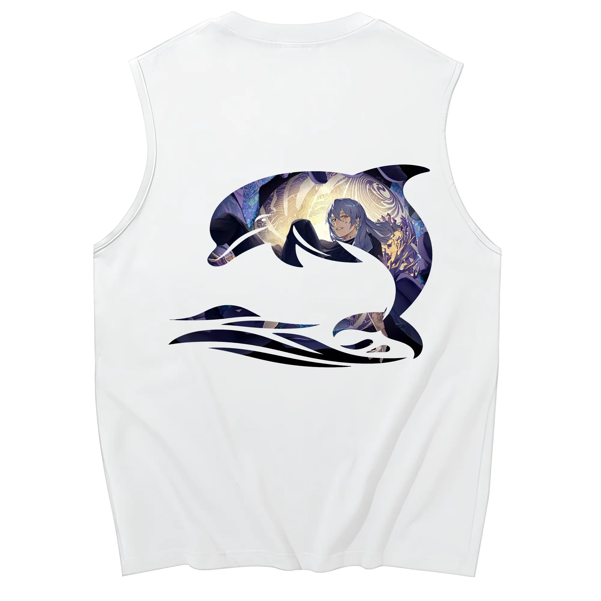 呪術廻戦 グッズ,真人 - コットン100％ タンクトップ ・ 背面プリント ・ タイトシルエット ・ 快適 通気性 ・ スポーツ カジュアル 散歩用