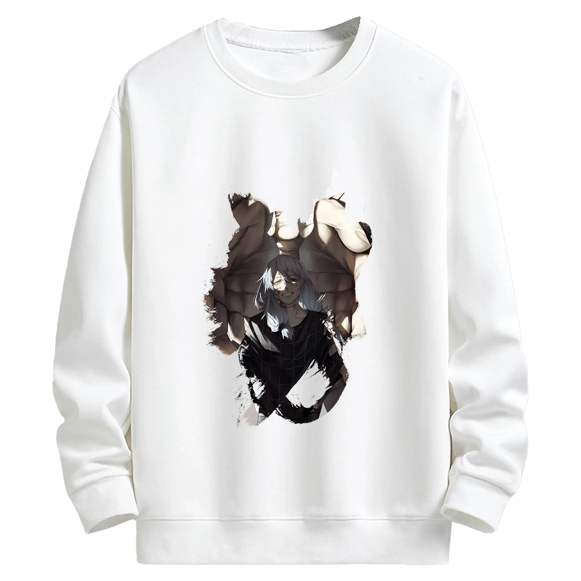 呪術廻戦 グッズ,真人 - 高品質 クルーネック スウェット ・ コットン59％ ポリエステル41％ ・ ユニセックス 長袖 トレーナー ・ カジュアル デイリー スポーツ 散歩用