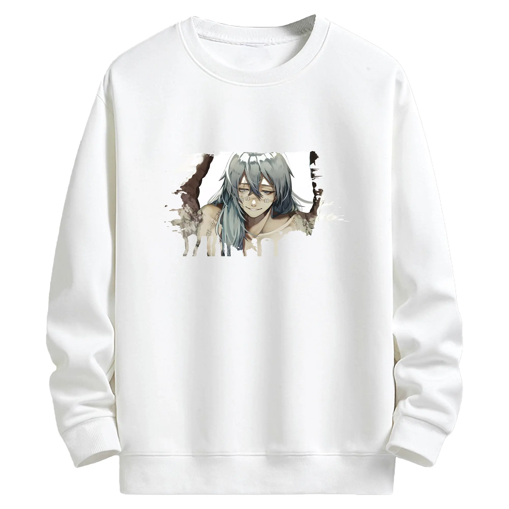 呪術廻戦 グッズ,真人 - 高品質 クルーネック スウェット ・ コットン59％ ポリエステル41％ ・ ユニセックス 長袖 トレーナー ・ カジュアル デイリー スポーツ 散歩用