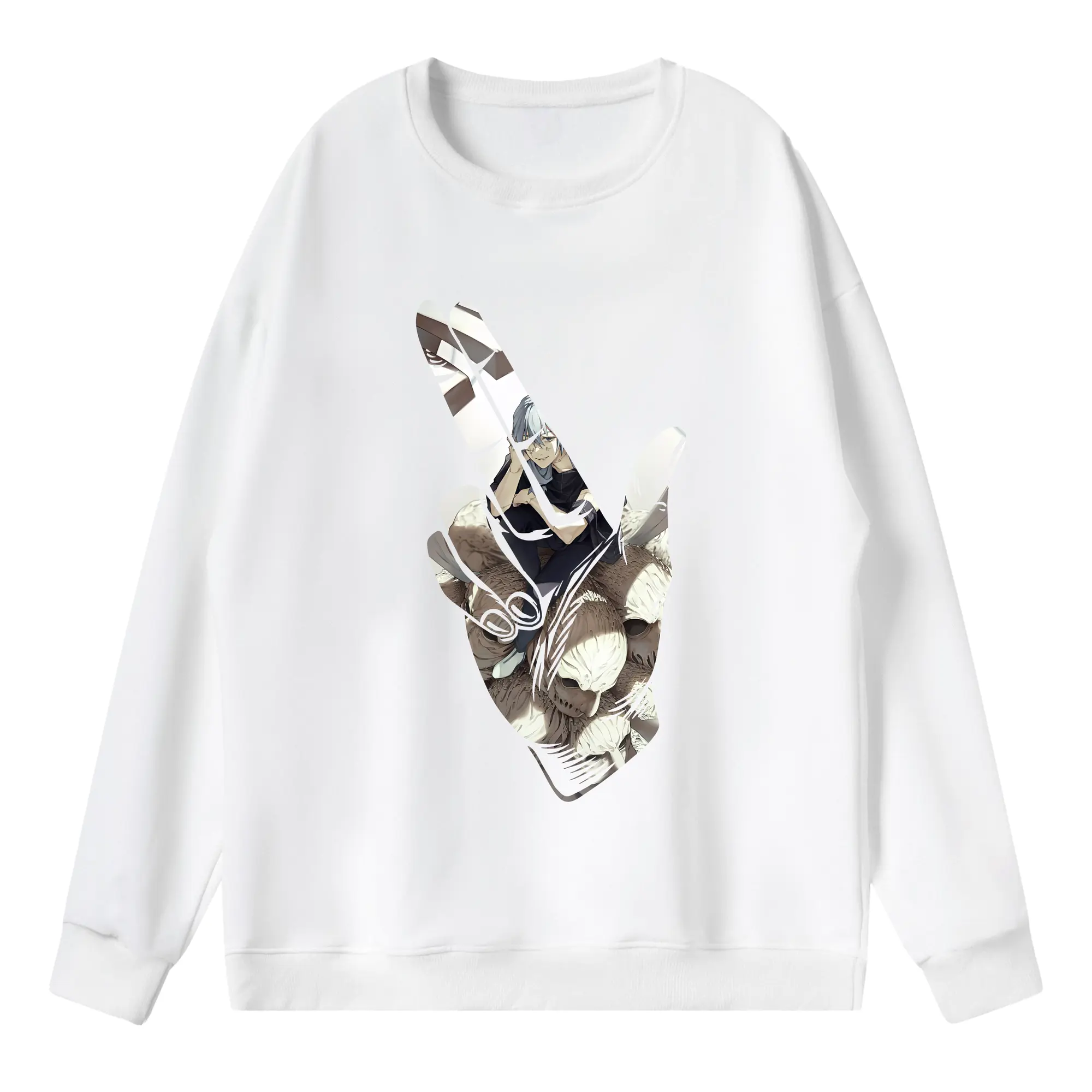 呪術廻戦 グッズ,真人 - 薄手 クルーネック スウェット 裏毛260g · ポリエステル 春秋向け カジュアル 男女兼用 · トレーナー デイリー スポーツ 散歩に最適