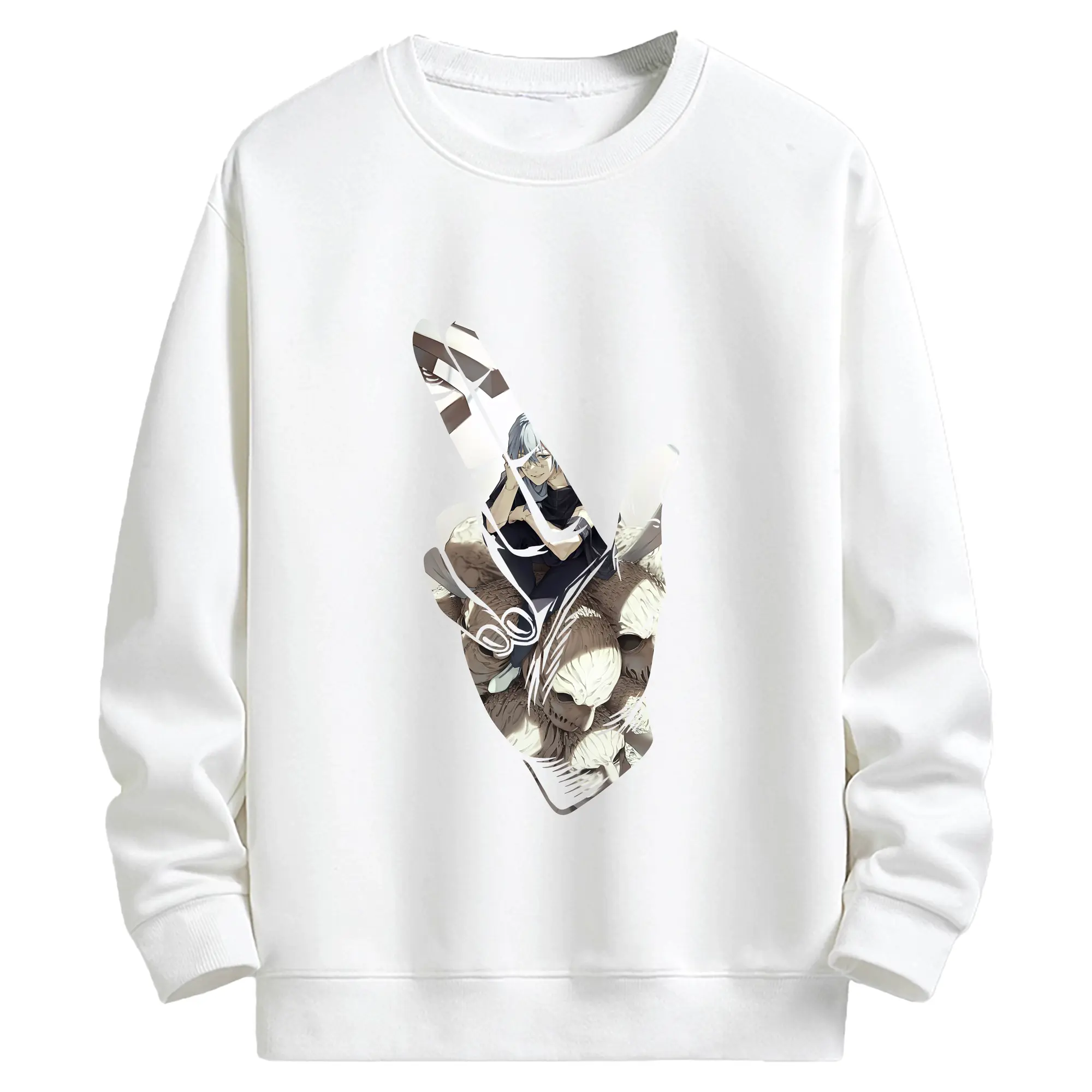 呪術廻戦 グッズ,真人 - キッズ クルーネックスウェットシャツ ・ フロントプリント ・ 綿80％ ポリエステル20％ ・ 快適 通学 スポーツ 日常使い お散歩用