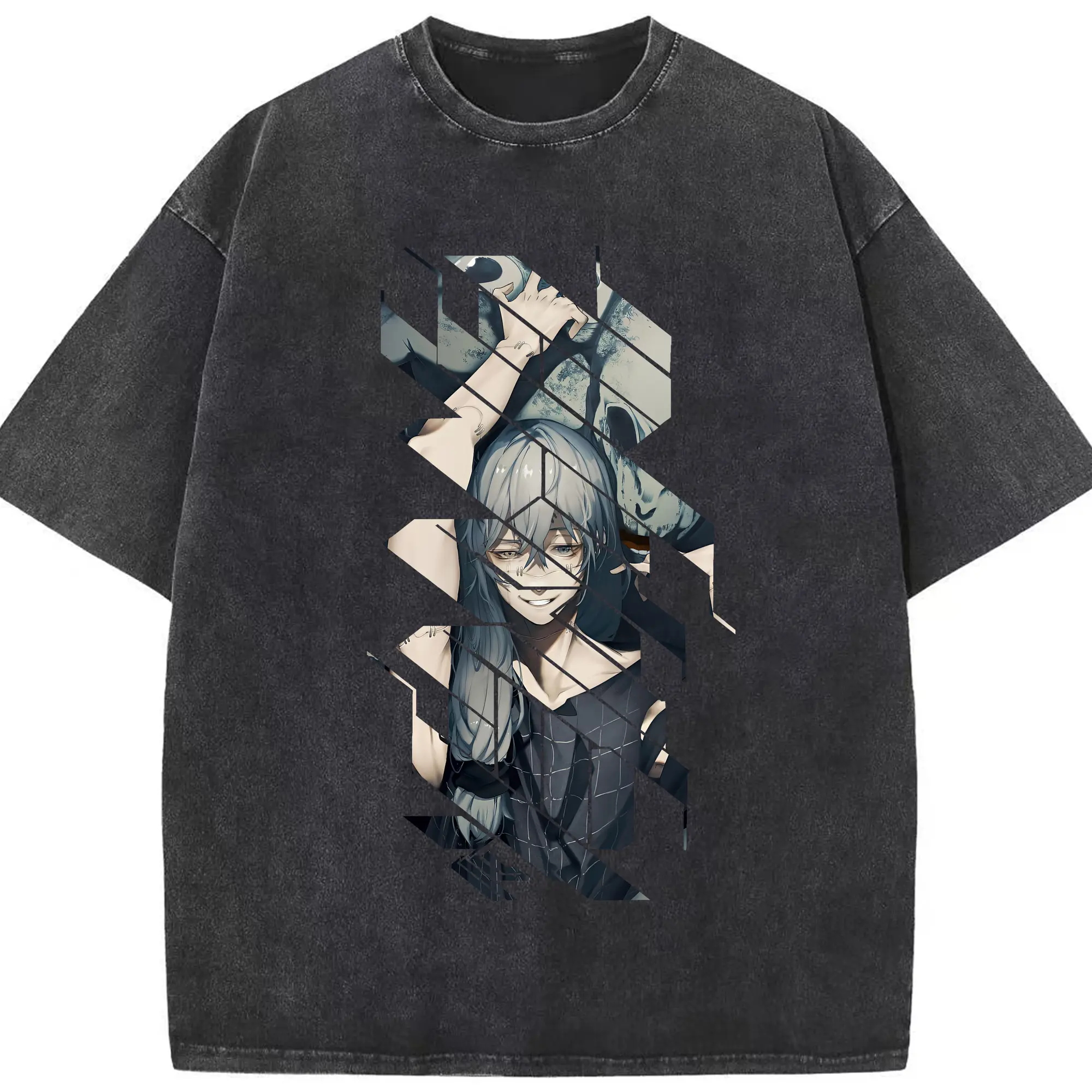 呪術廻戦 グッズ,真人 - 綿100％ ヴィンテージ風 半袖Tシャツ ・ フロントプリント ・ 柔らか肌触り ・ 通気性 快適 ・ スポーツ カジュアル 外出用