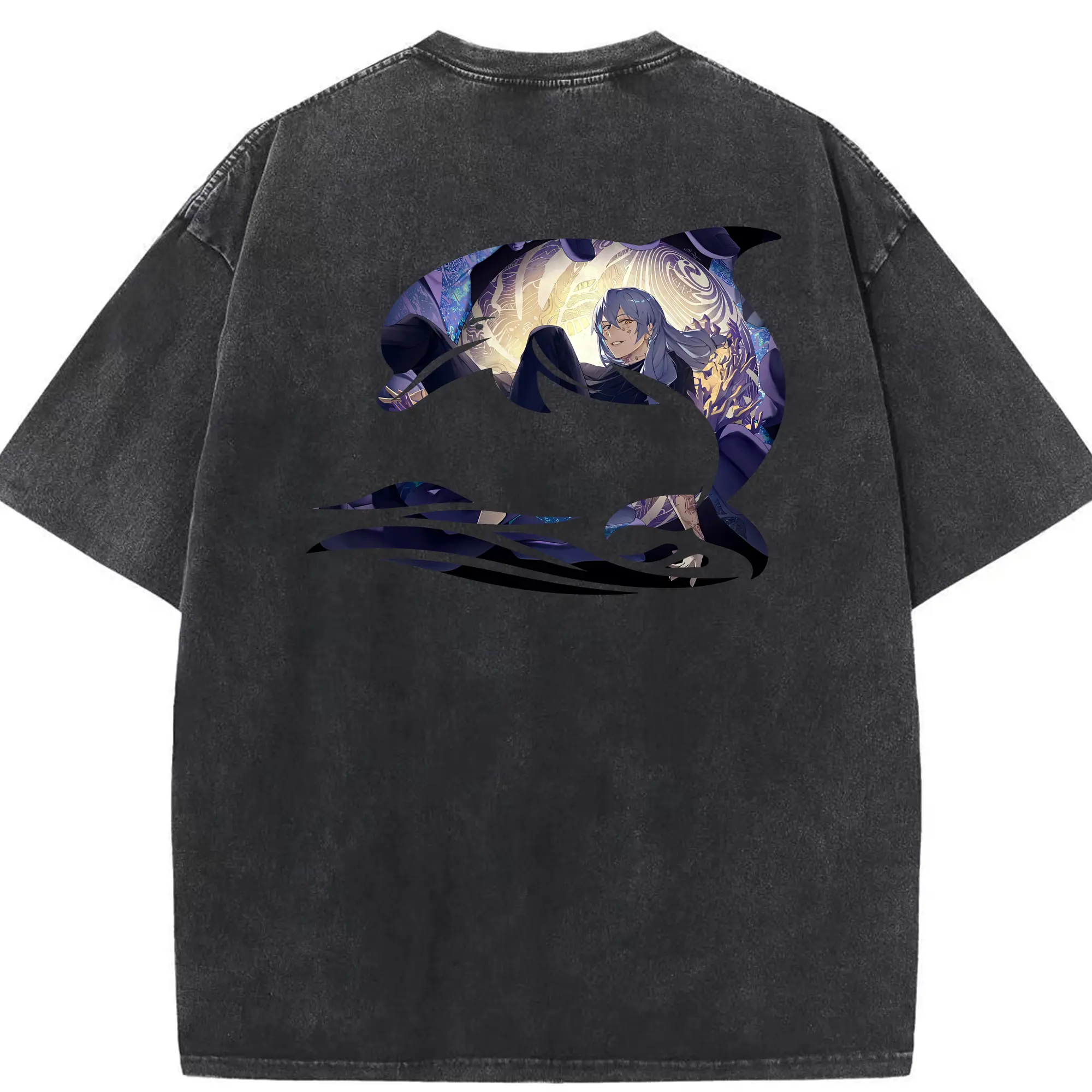 呪術廻戦 グッズ,真人 - 綿100％ ヴィンテージ風 半袖Tシャツ ・ 背面プリント ・ 柔らか肌触り ・ 通気性 快適 ・ スポーツ カジュアル 外出用